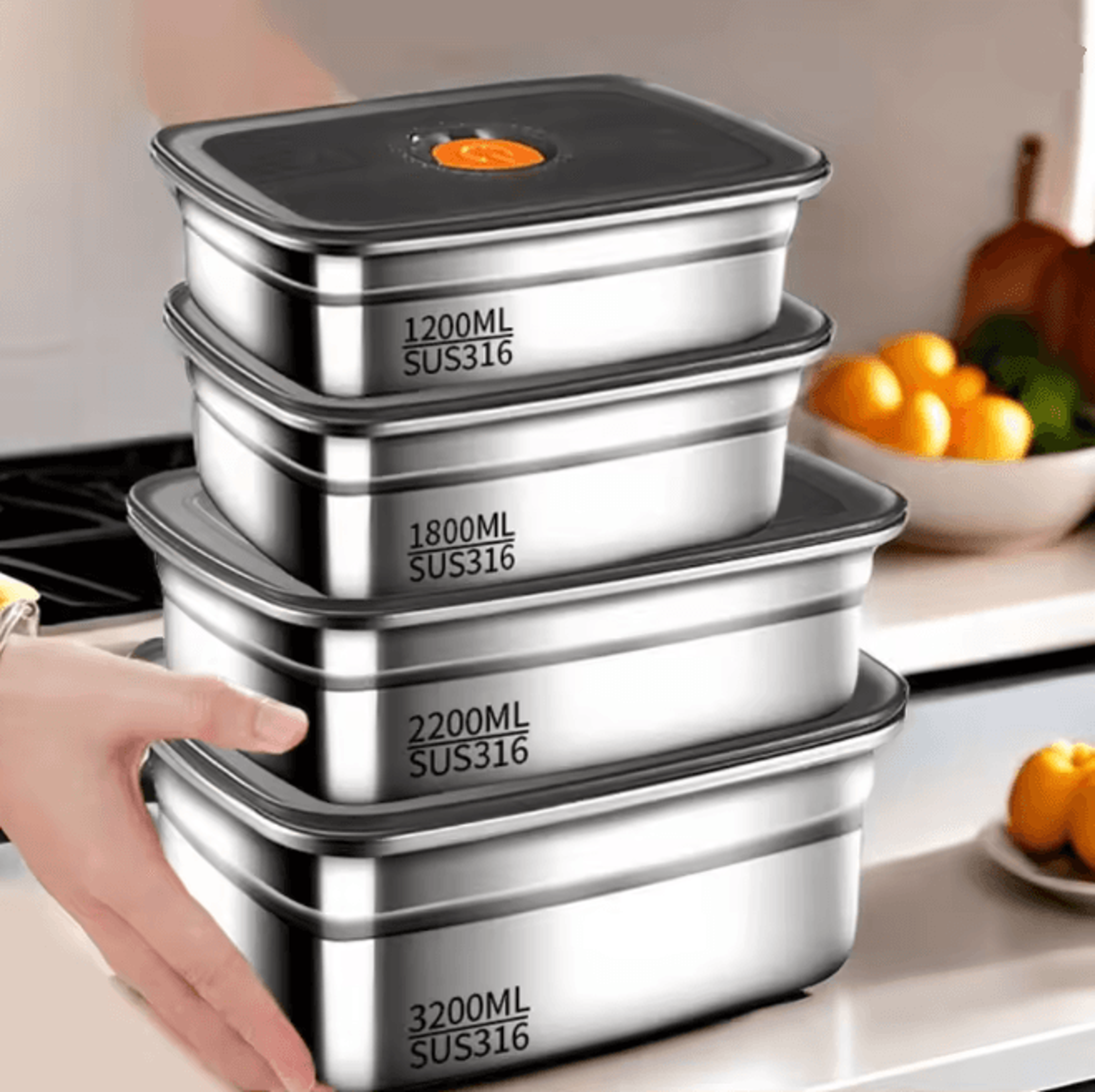 SteelMate Leak Proof Stainless Steel Lunch And Storage Box 0