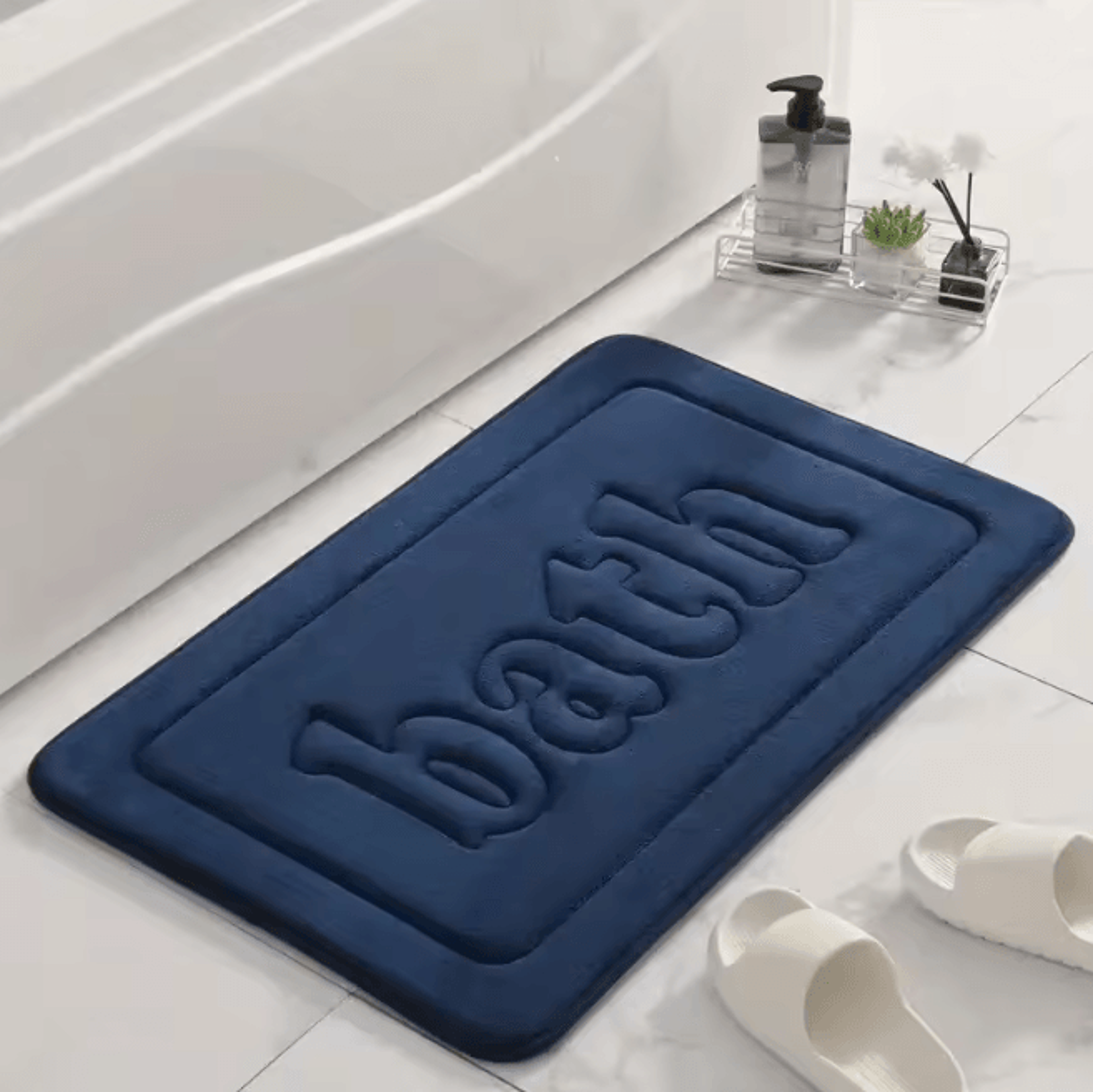 SoftFlannel AntiSlip Absorbent Bathroom Floor Mat 3