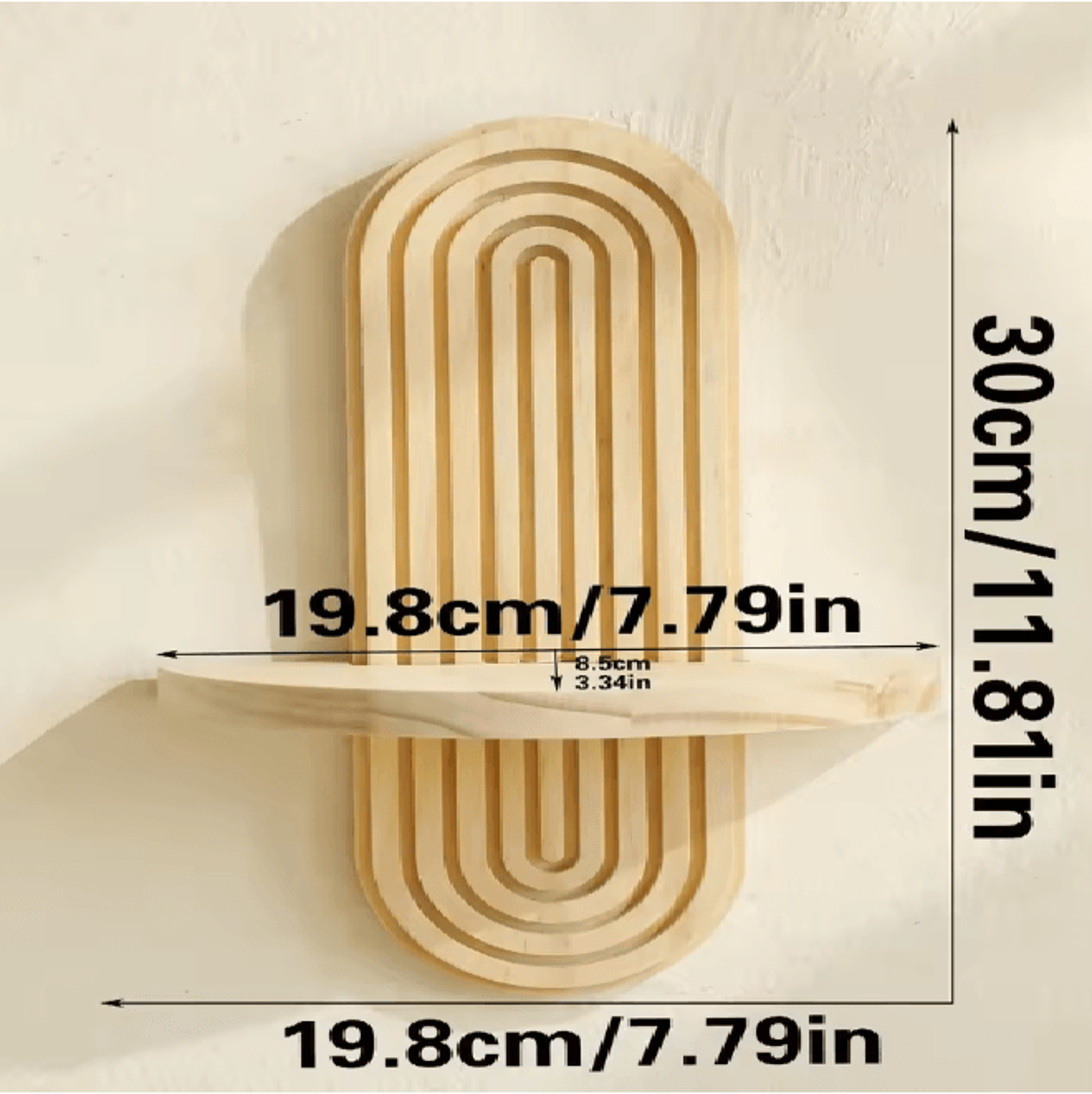 BohoWood Wall Mounted Storage Rack And Display Shelf 3