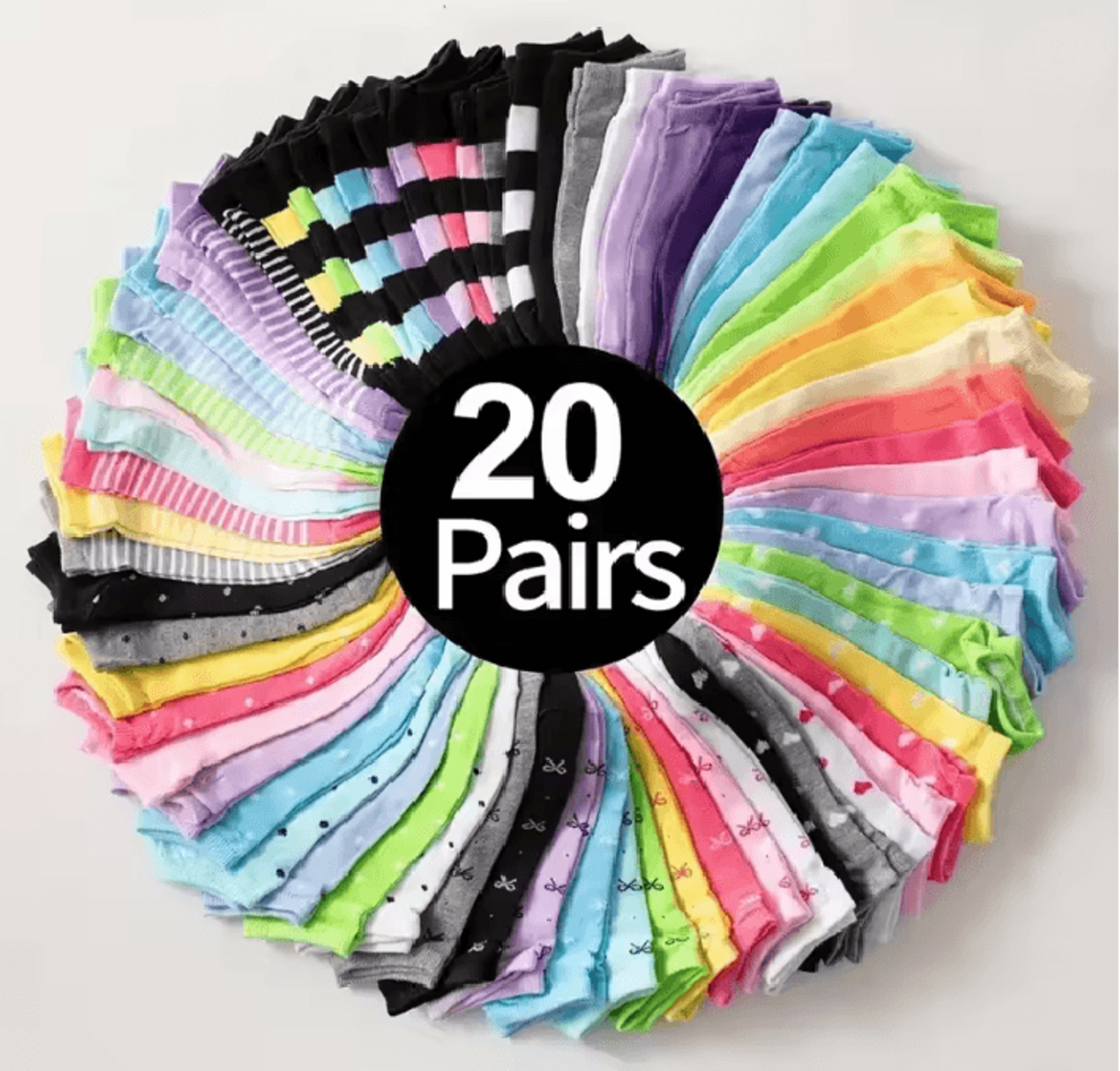 HeartEase Candy Colored Ankle Socks For Women 10