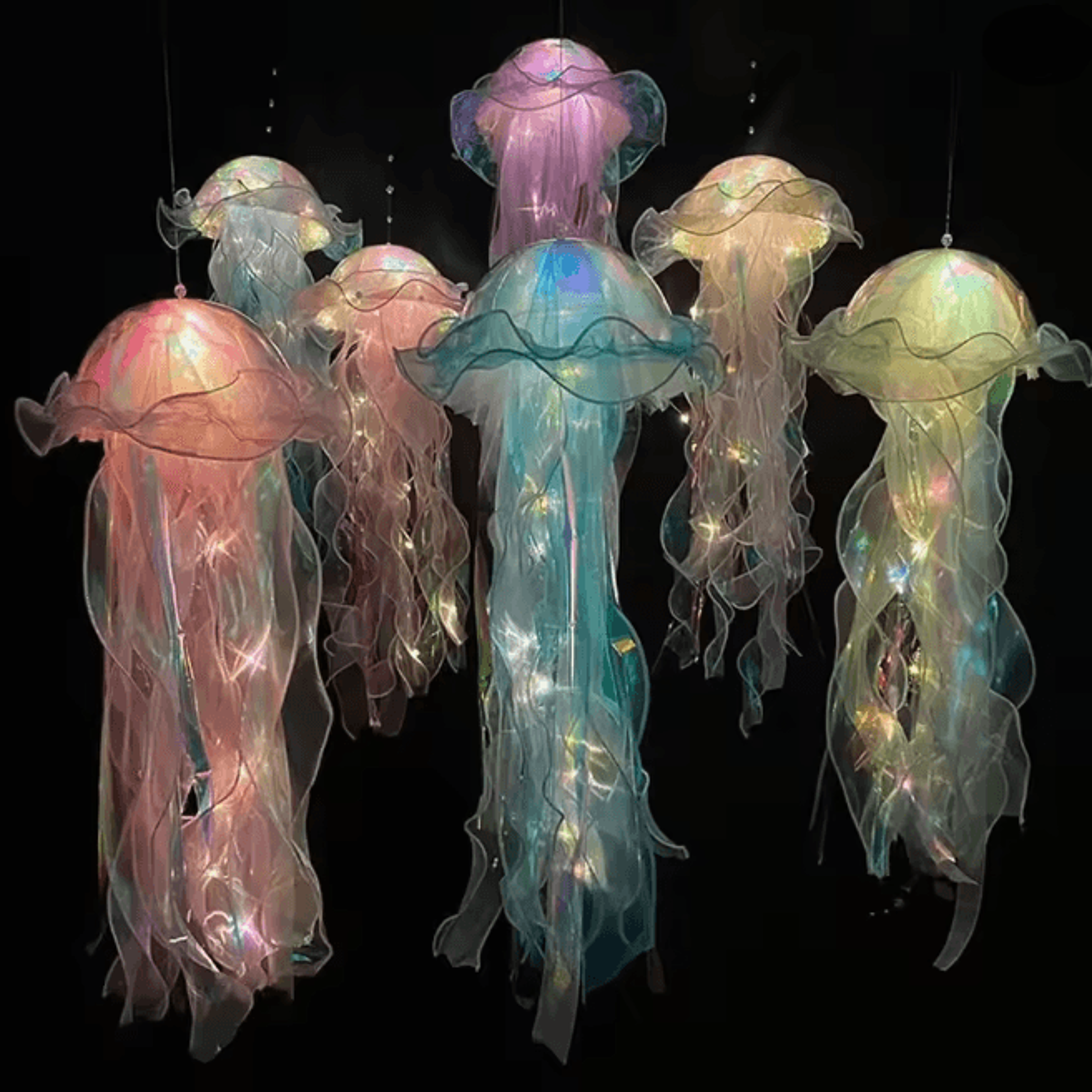 AquaGlow DIY Jellyfish Lantern Mood Light 0