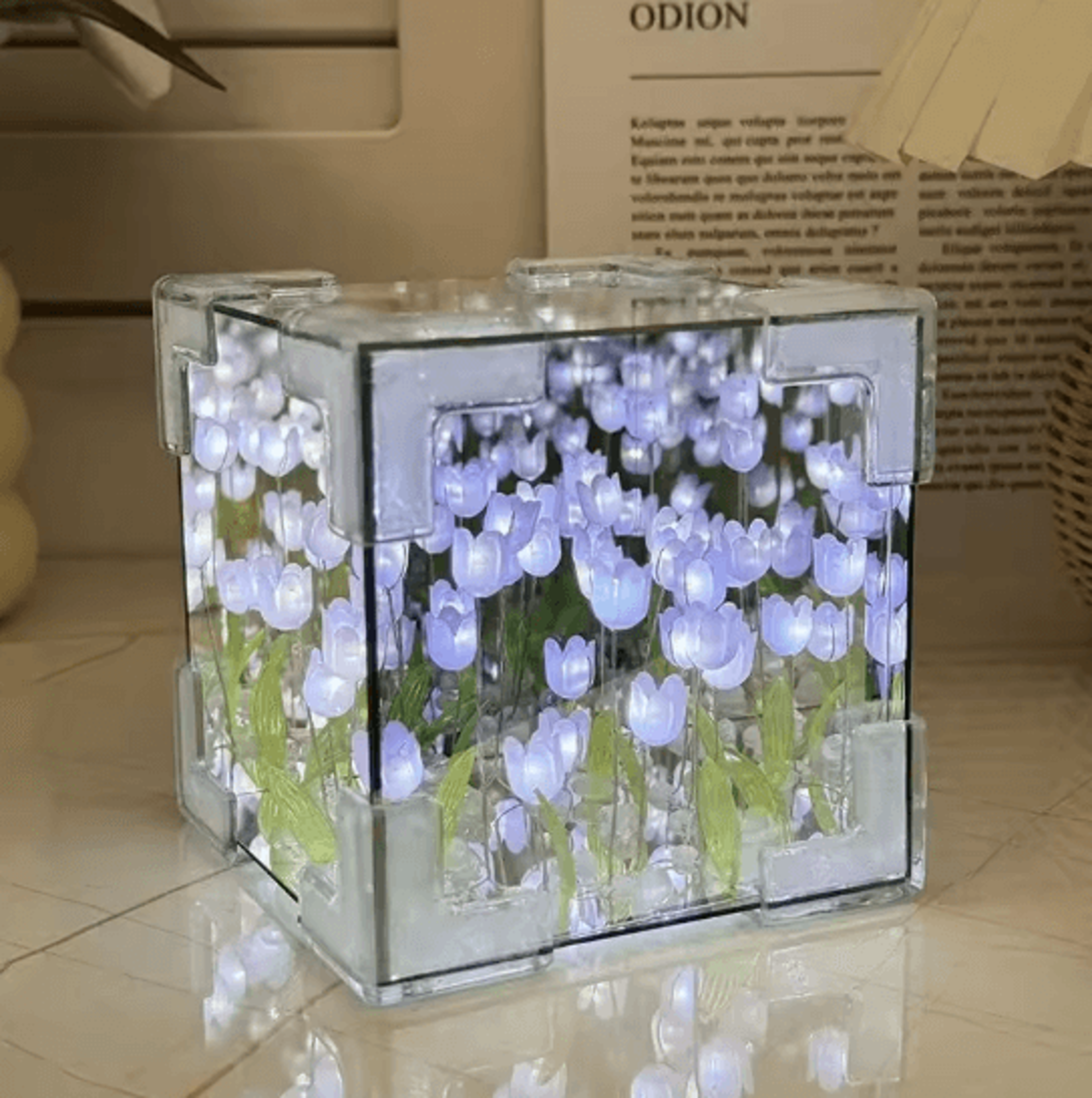 LumiTulip DIY Flower Cube Night Light Kit For Handmade Room Decor 3