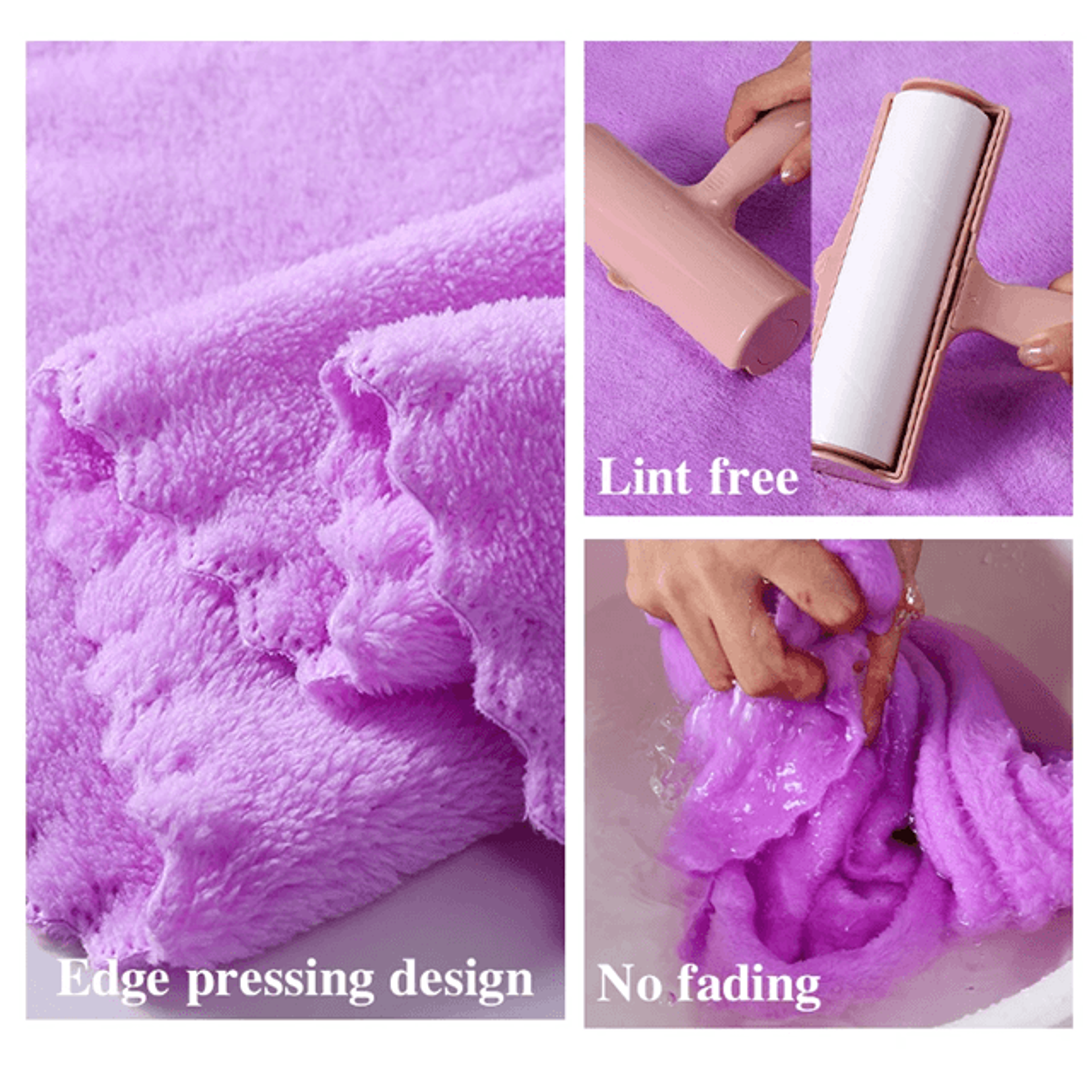 LuxeSoft Coral Velvet Bath Towel Set  Super Absorbent QuickDry 2Piece Collection 0