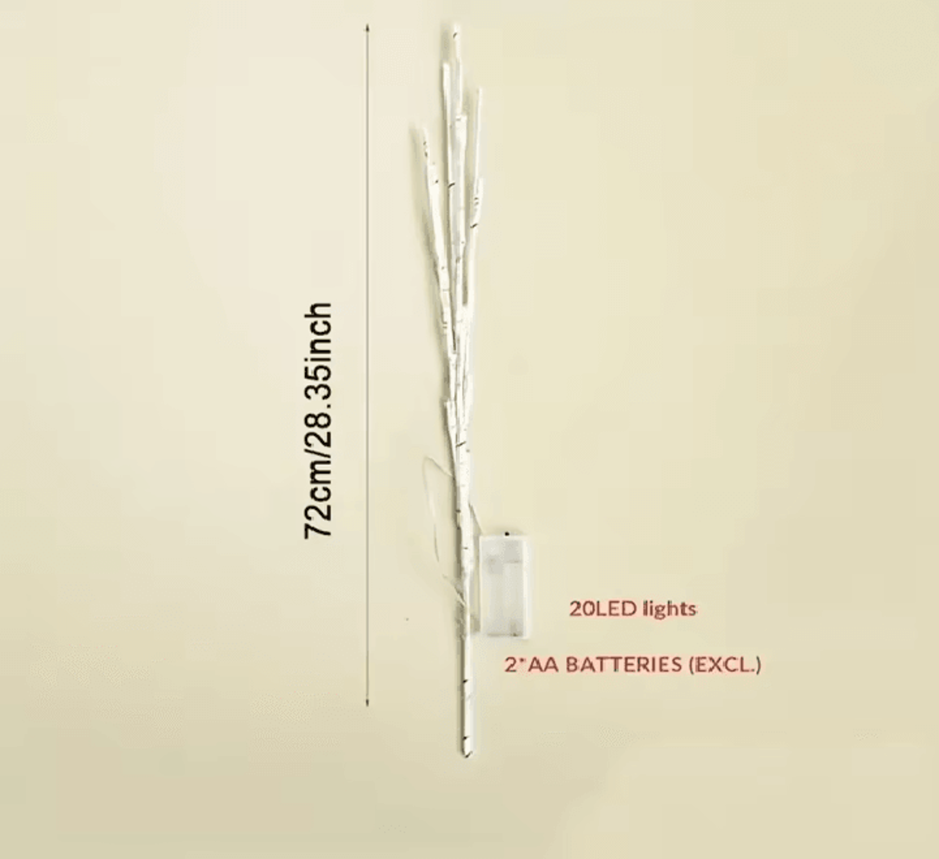 White Birch Branch LED Fairy Light 3