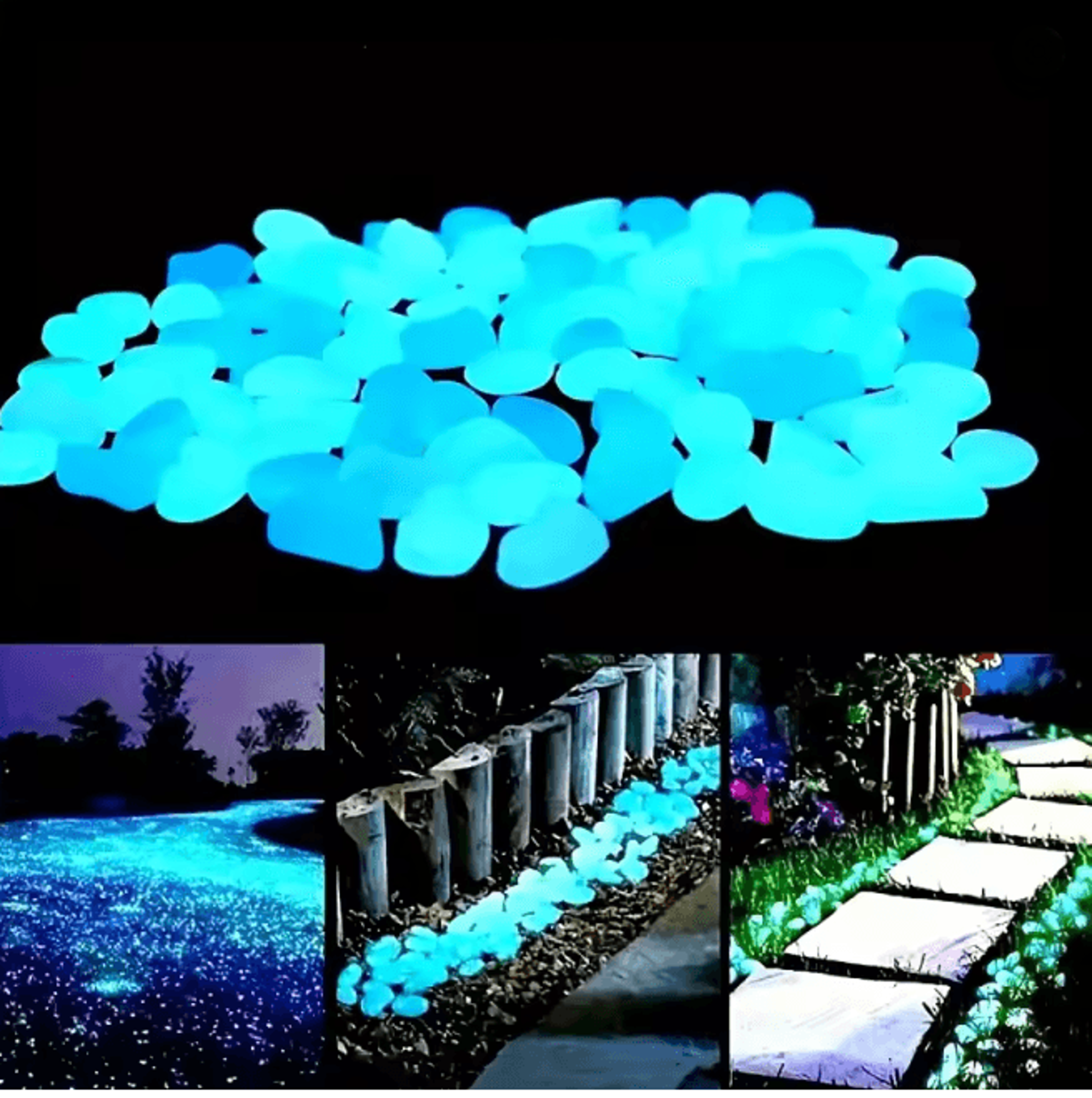 LumaGlow Garden Pebbles 100 Pack 0
