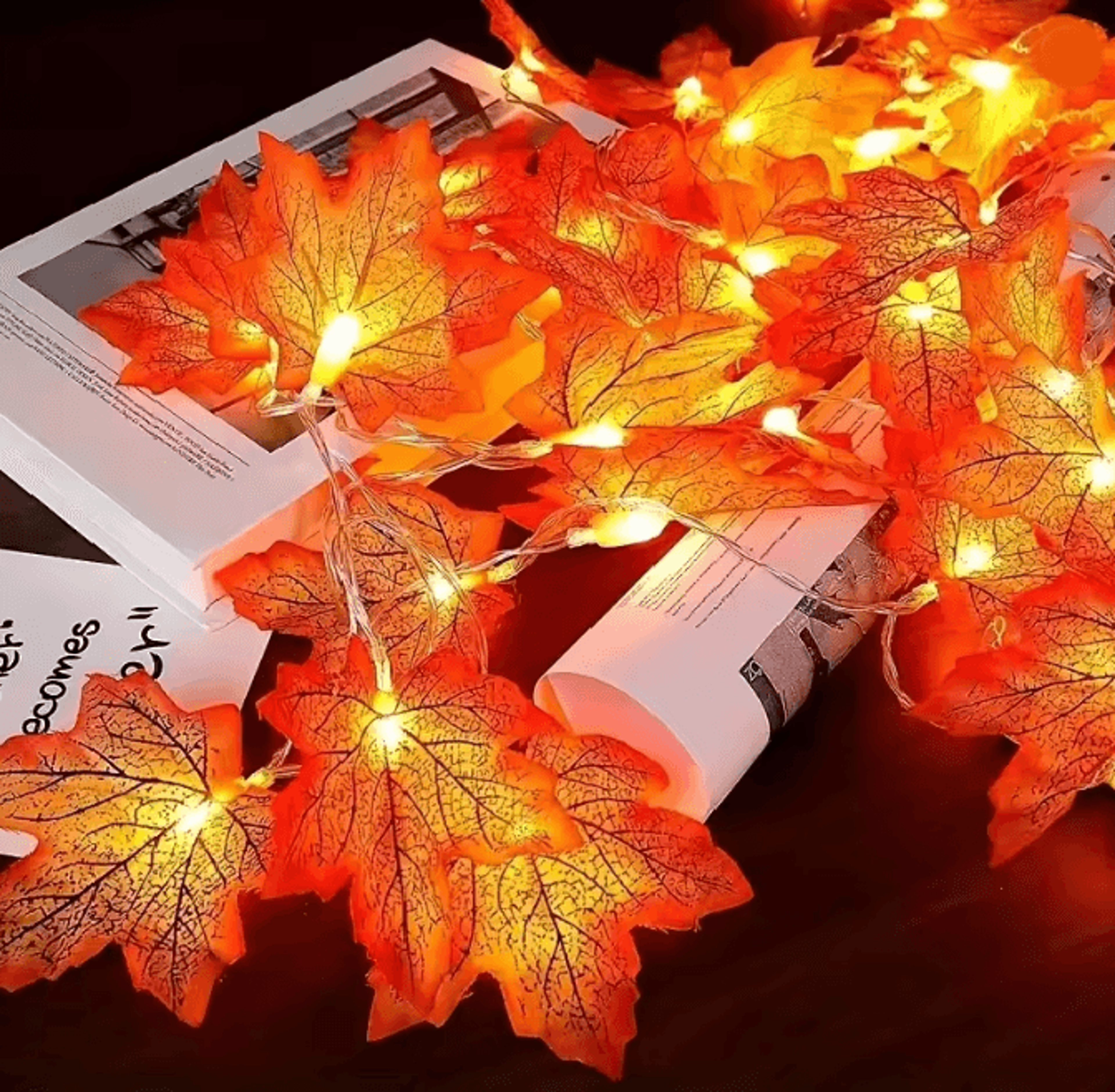 Maple Leaf LED Fairy String Lights 0