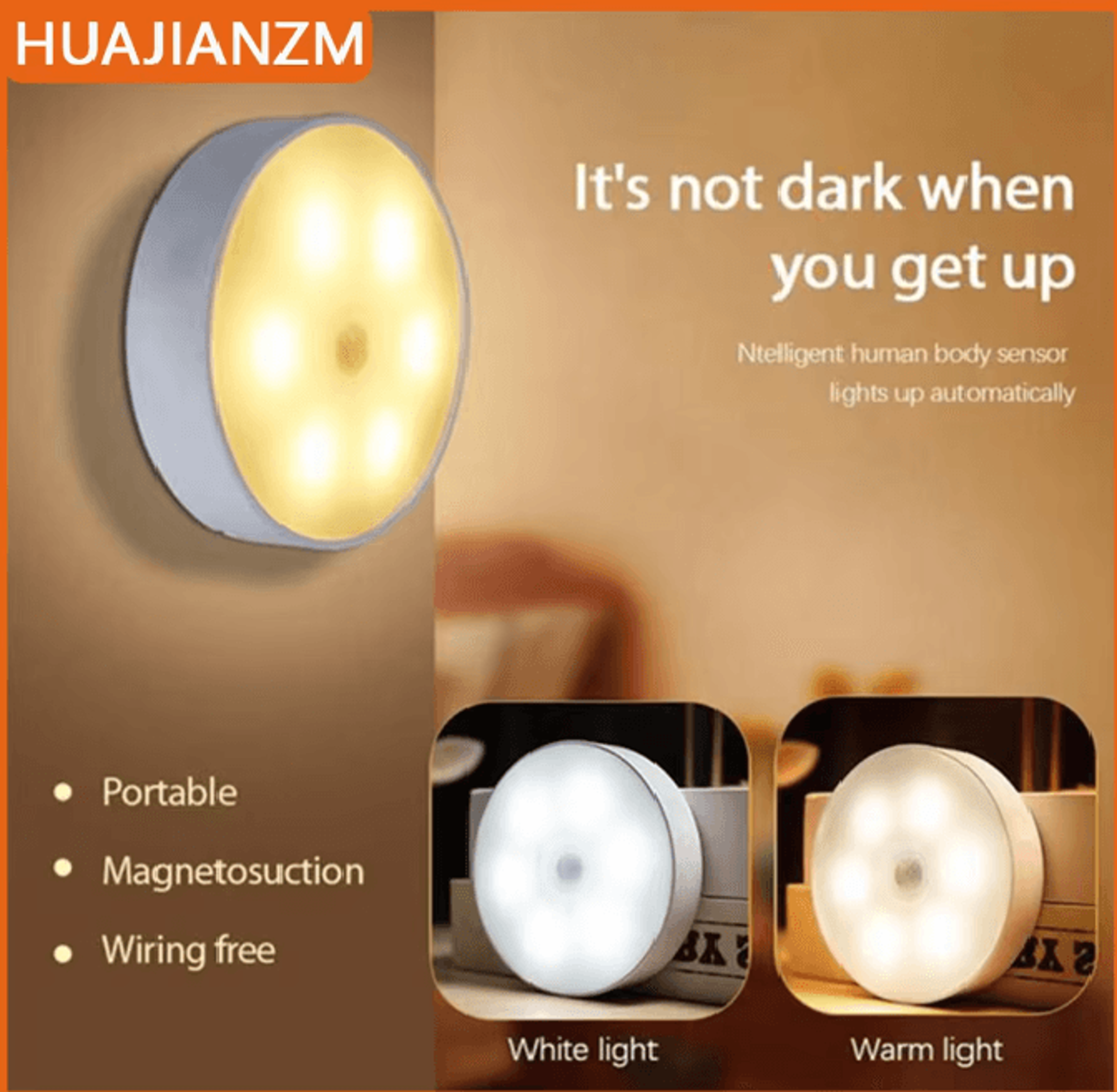Rechargeable Motion Sensor LED Night Light 0