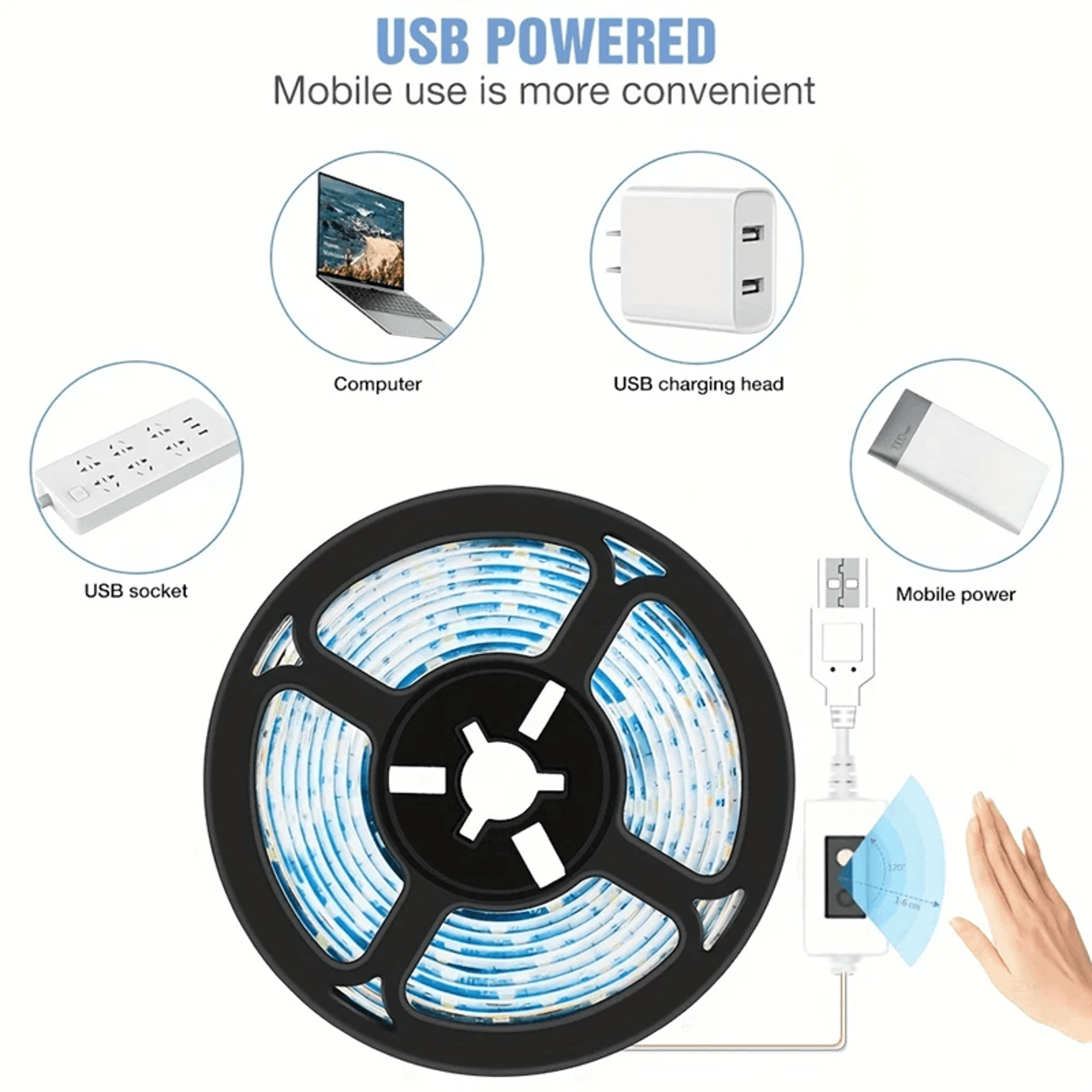 GlowSweep USB Gesture Sensor LED Strip Light 1