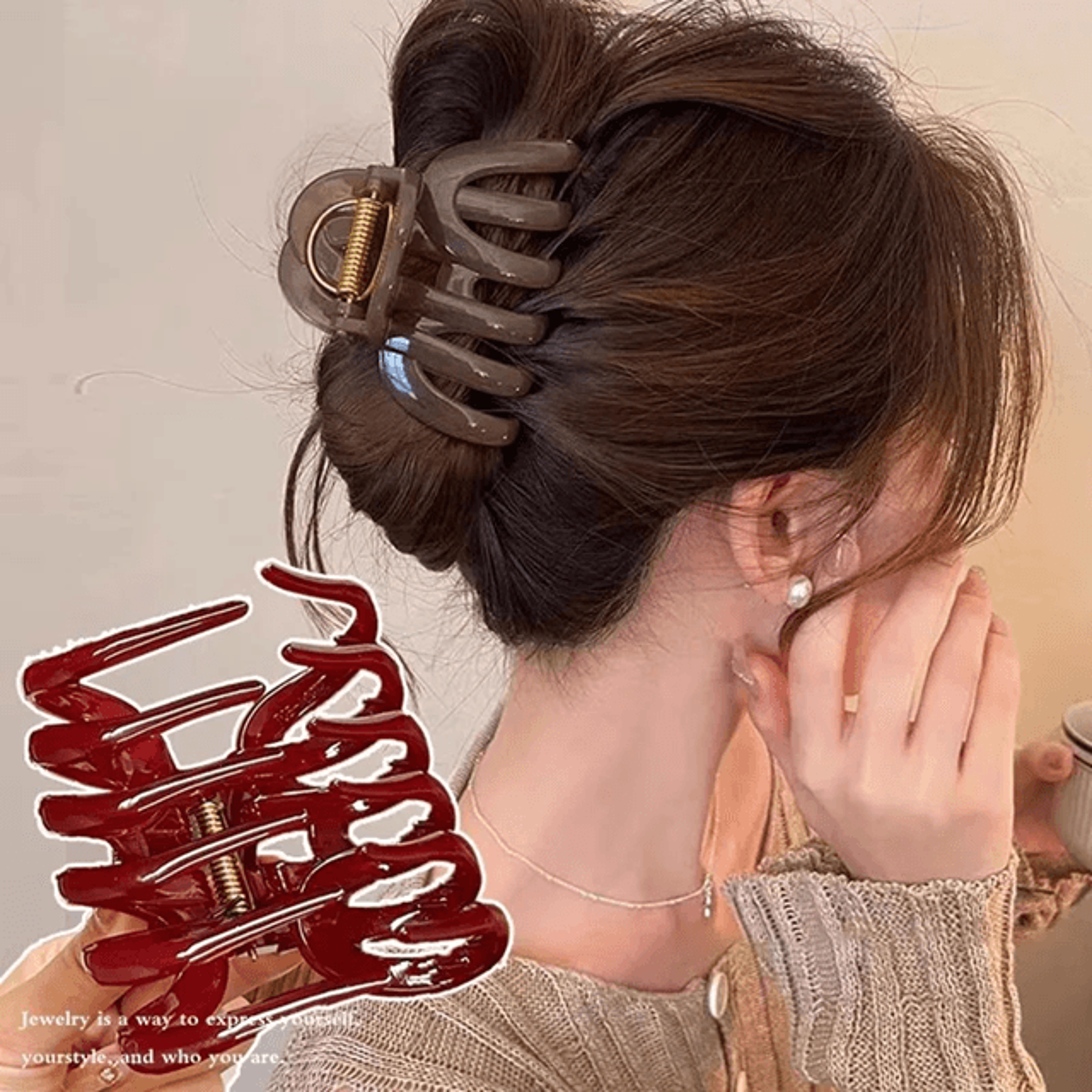 PumpkinCharm Hair Claw Clip 0