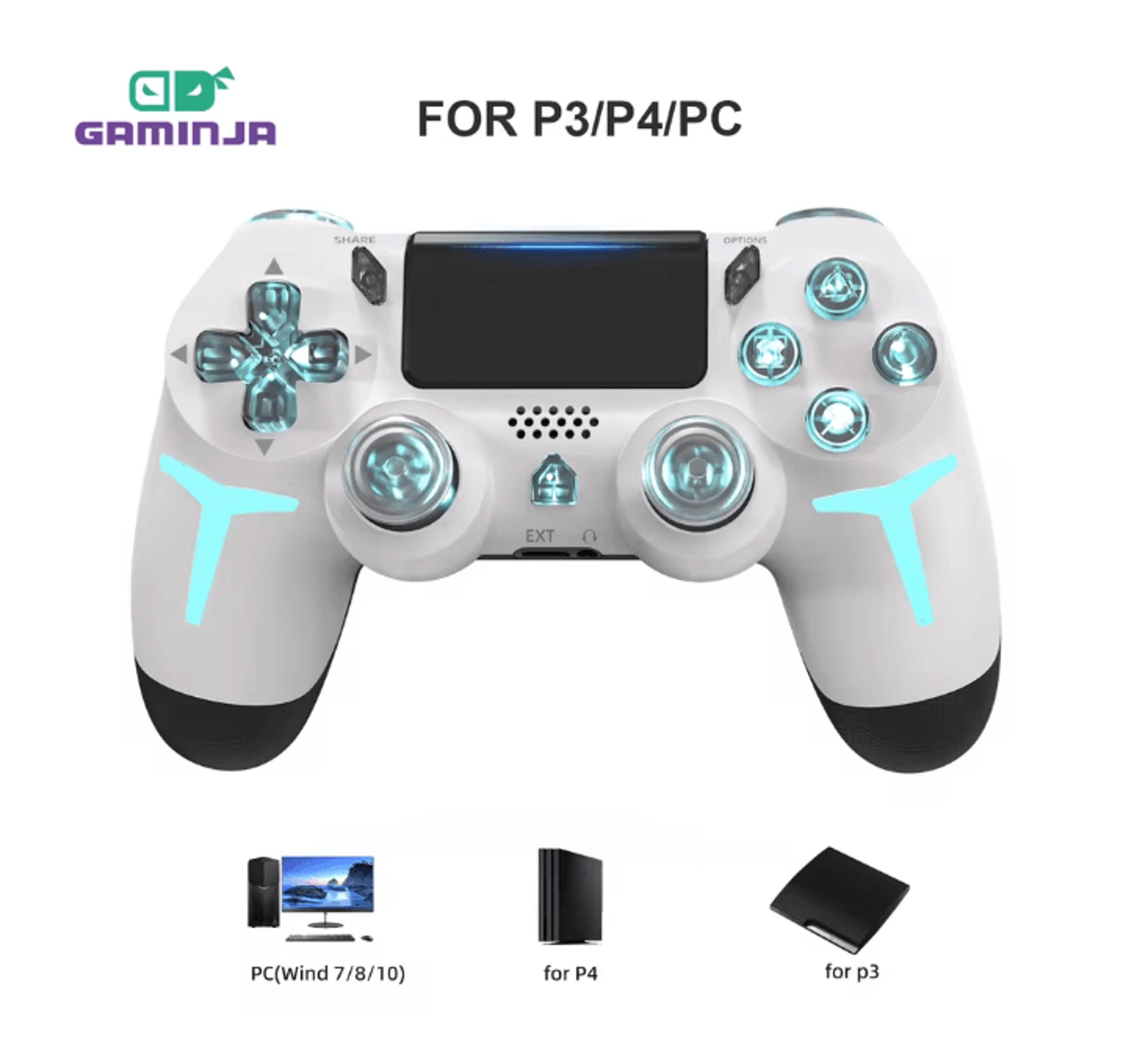 GlowControl Wireless RGB Gamepad 0