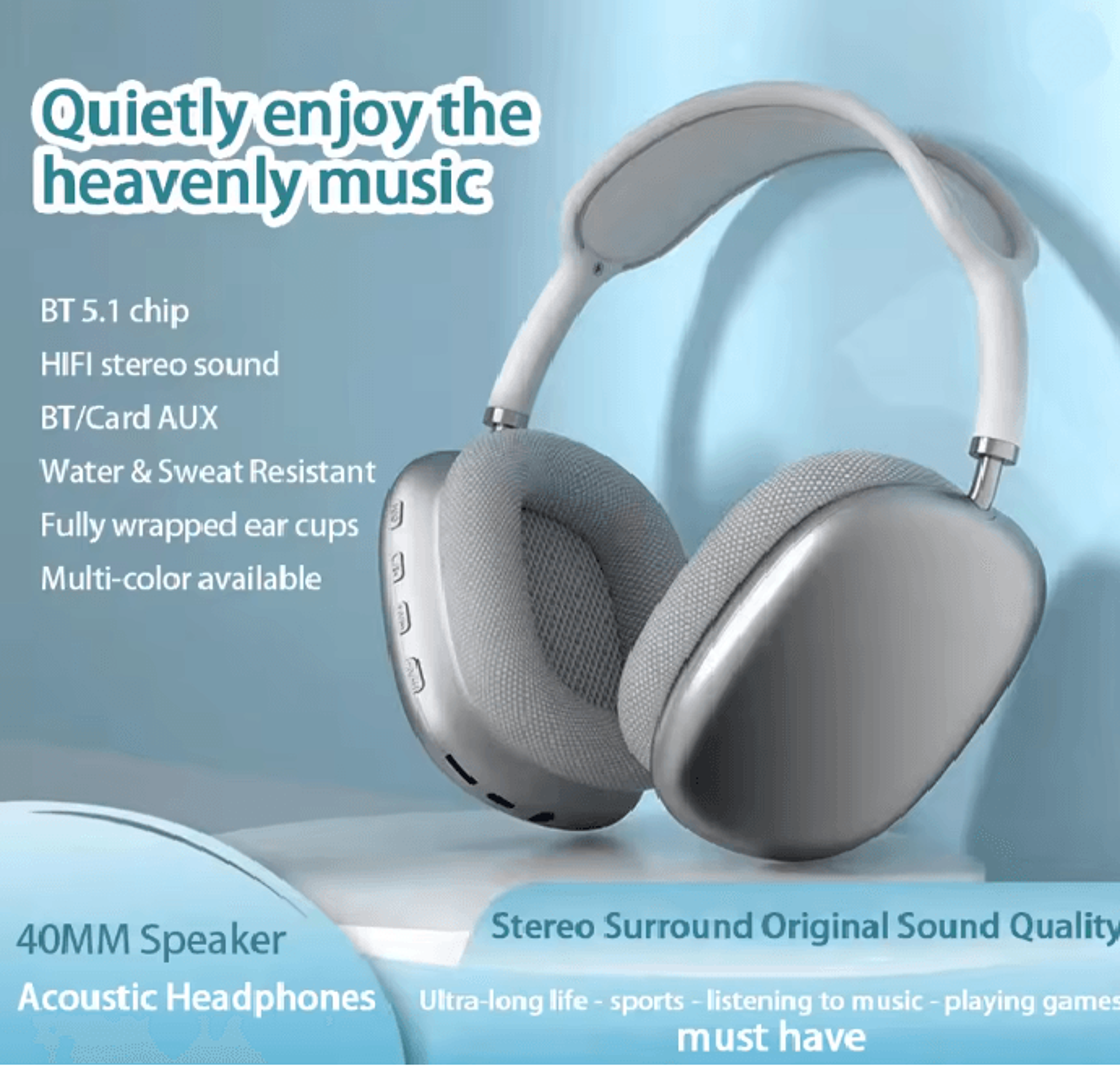AirPulse P9 Wireless Bluetooth Headset 2