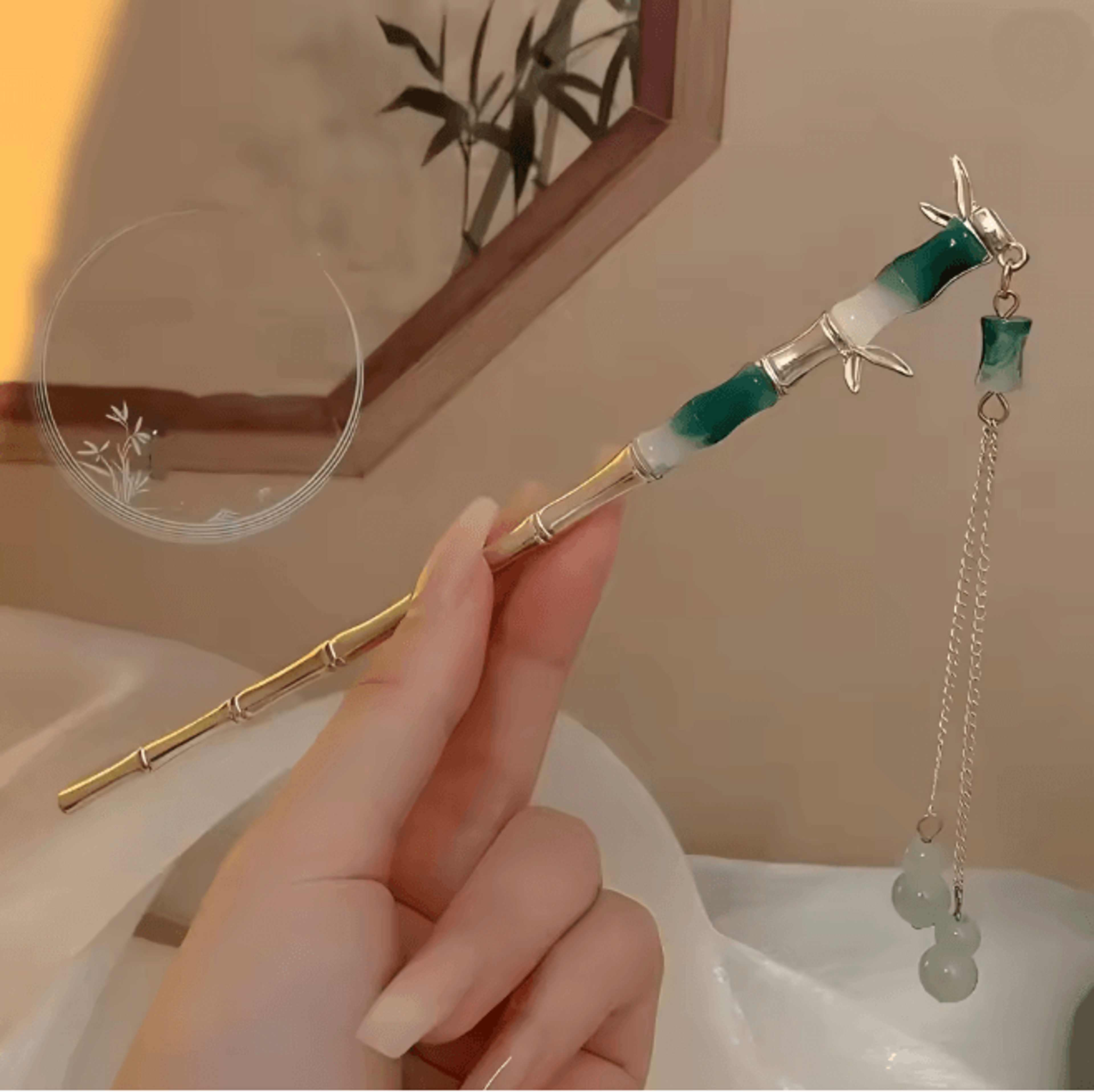 Vintage Floral Tassel Hair Stick 7