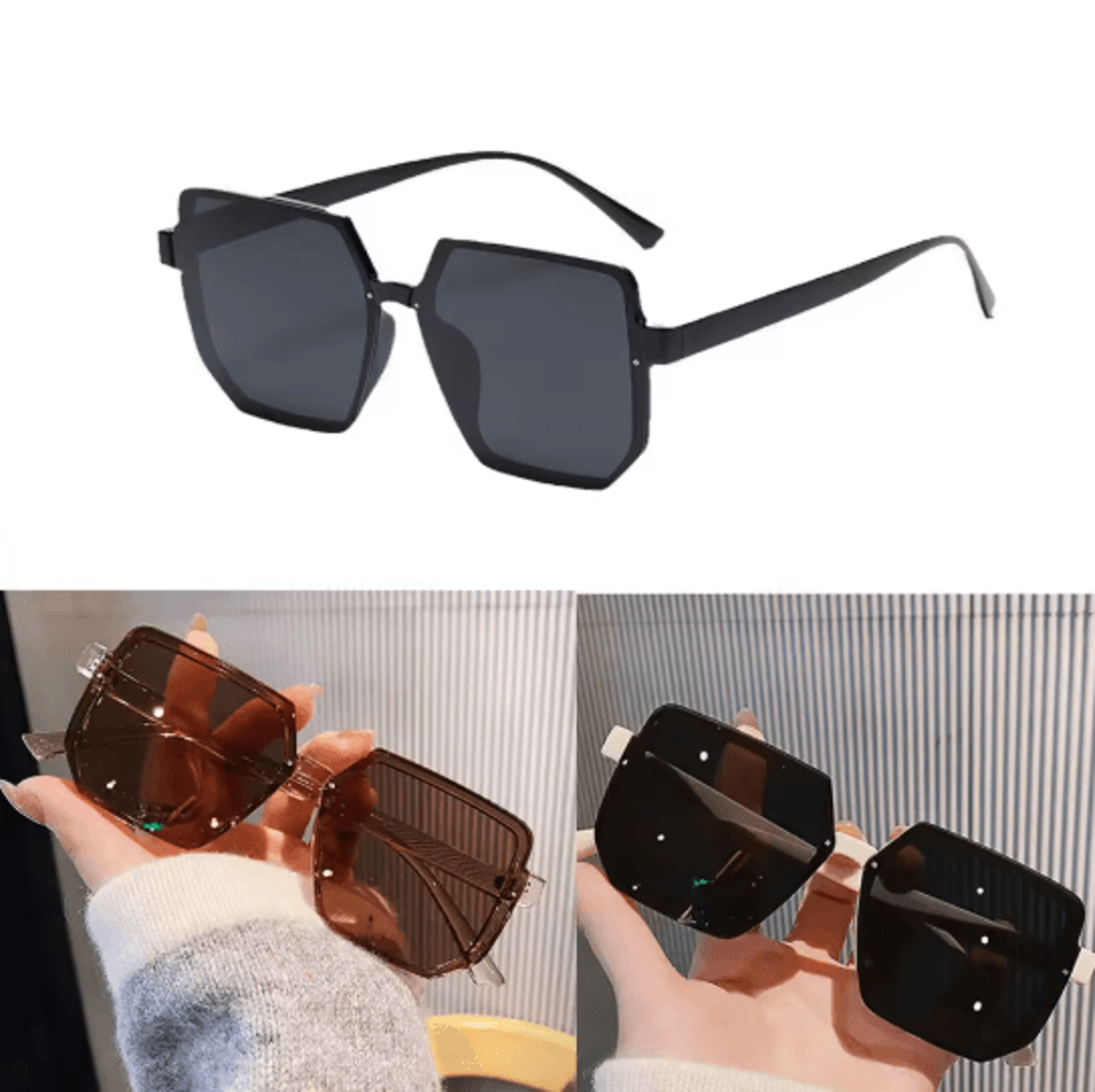 UrbanVista Oversized Square Vintage Sunglasses Unisex 4
