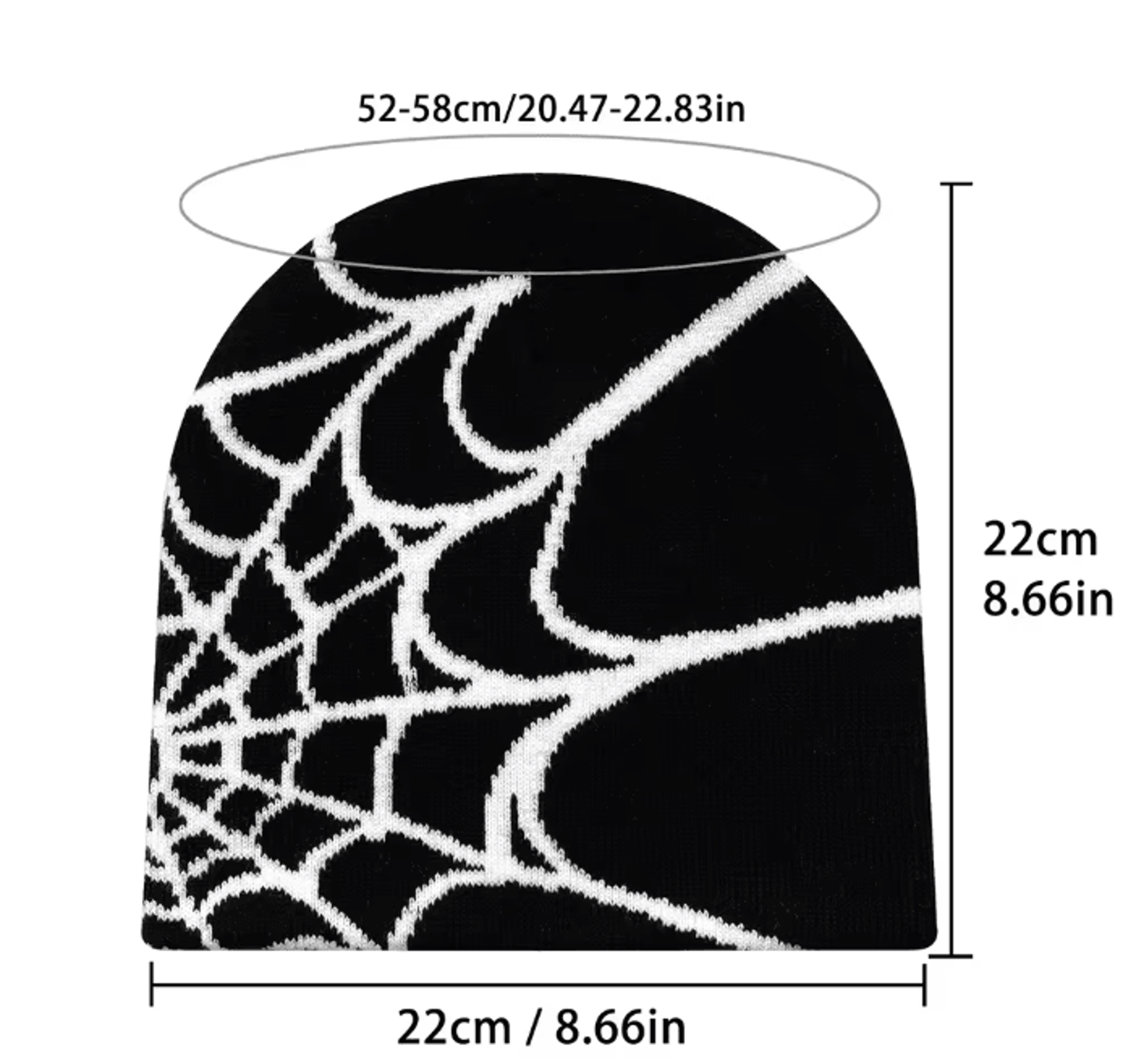 WebTrend Y2K Spider Web Knit Hat 1
