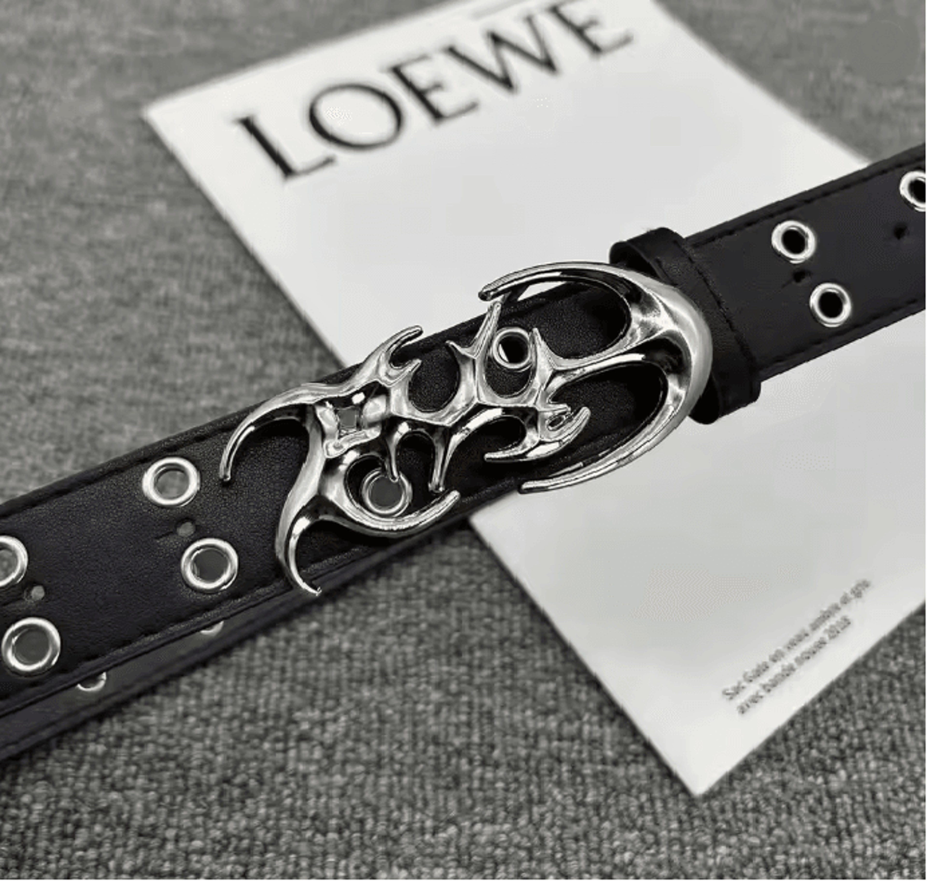 Hollowcore Y2K Punk Leather Belt 0