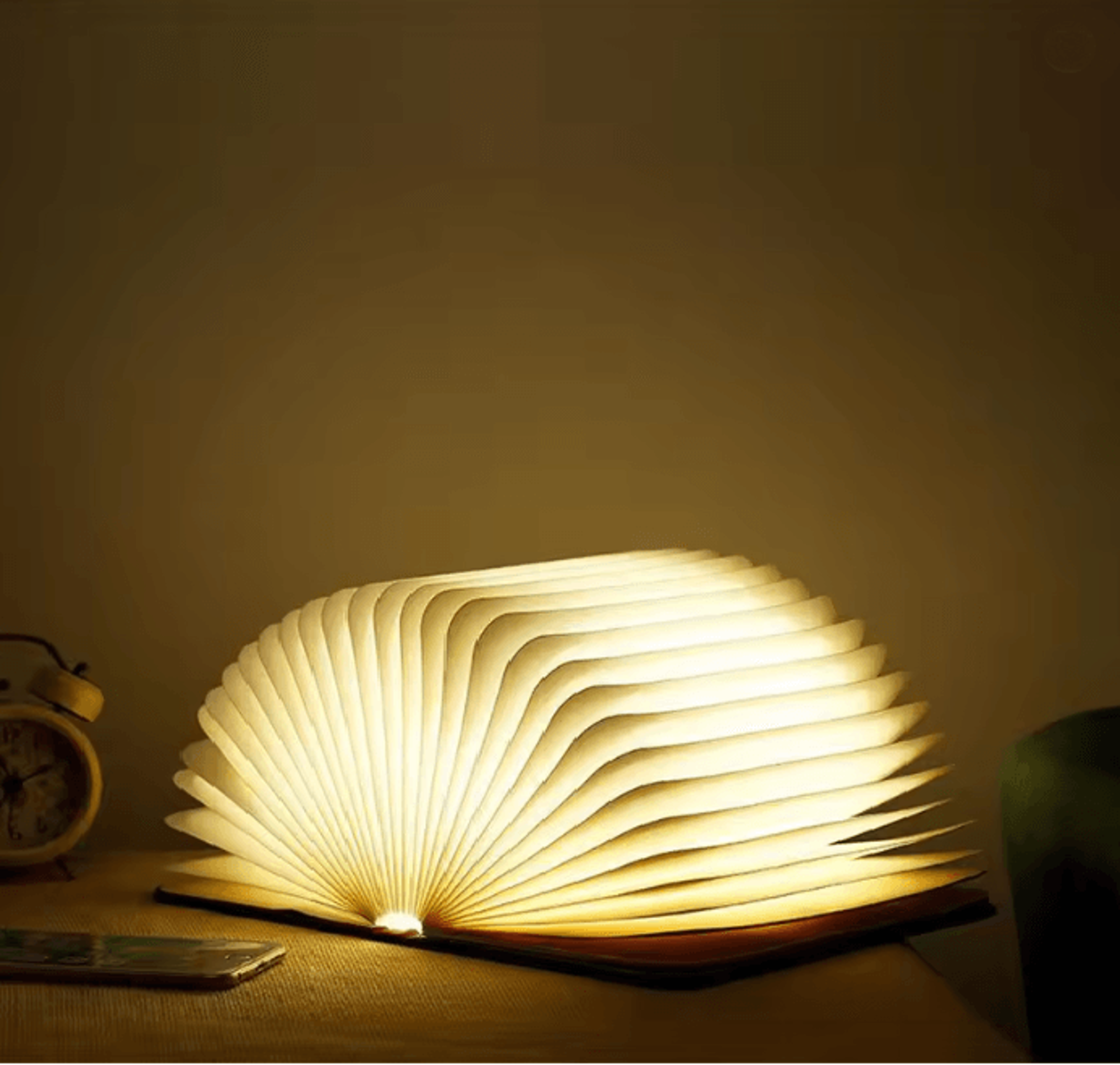 Lumibook Foldable Wooden Book Lamp 0
