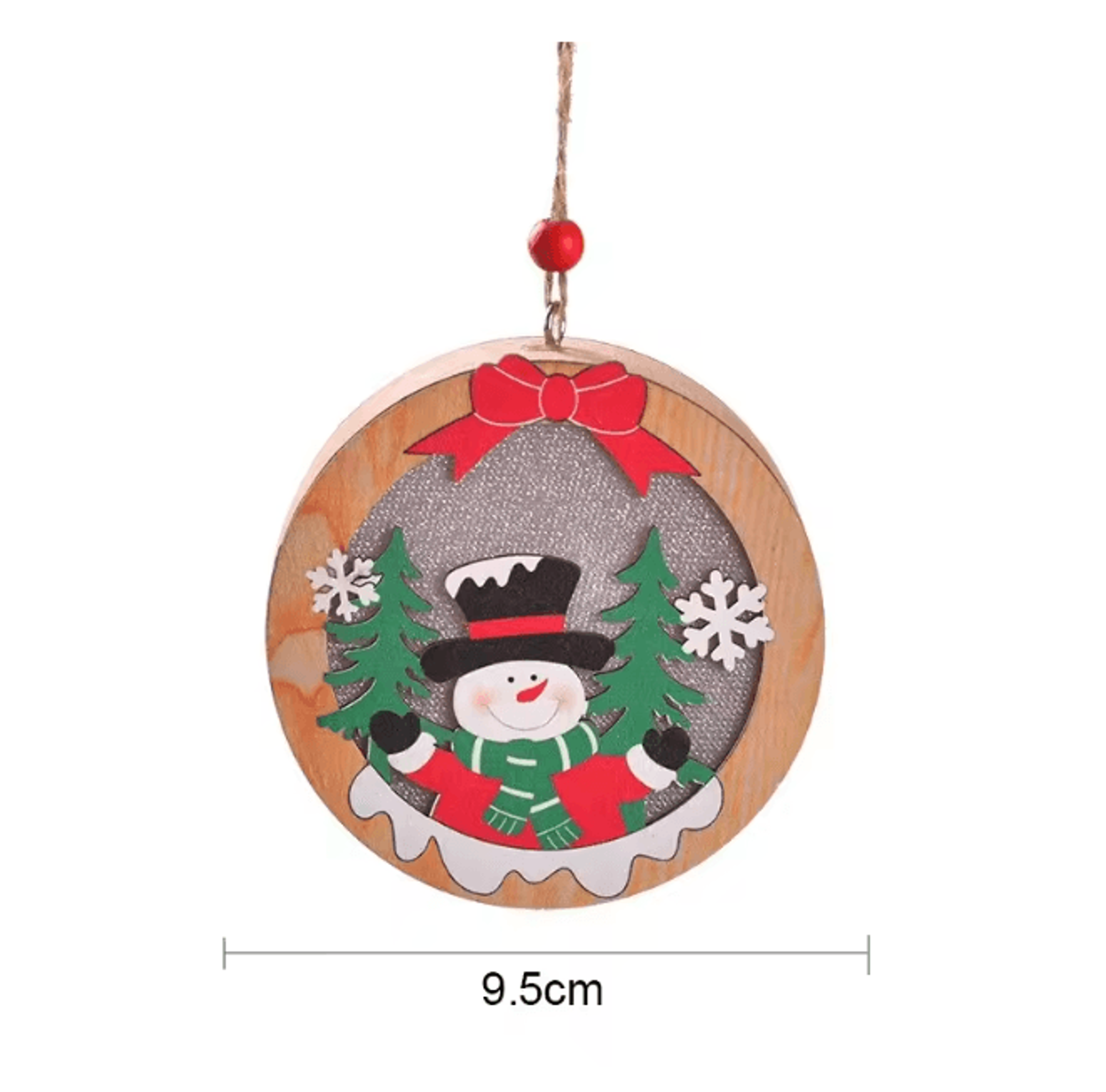 Festive Glow LED Christmas Pendant Ornament Set 5