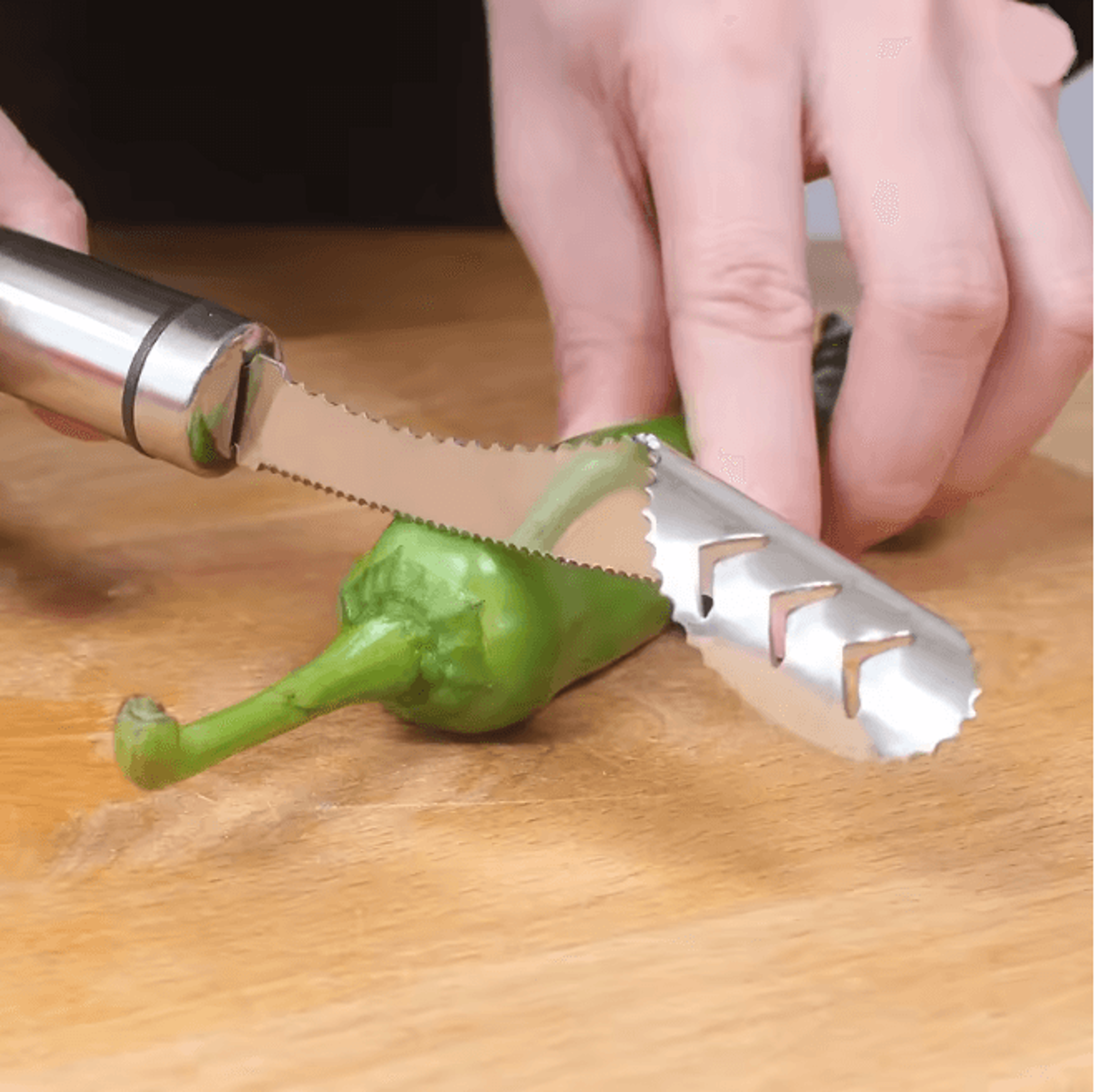 Stainless Steel Pepper Corer Seed Remover Tool 0