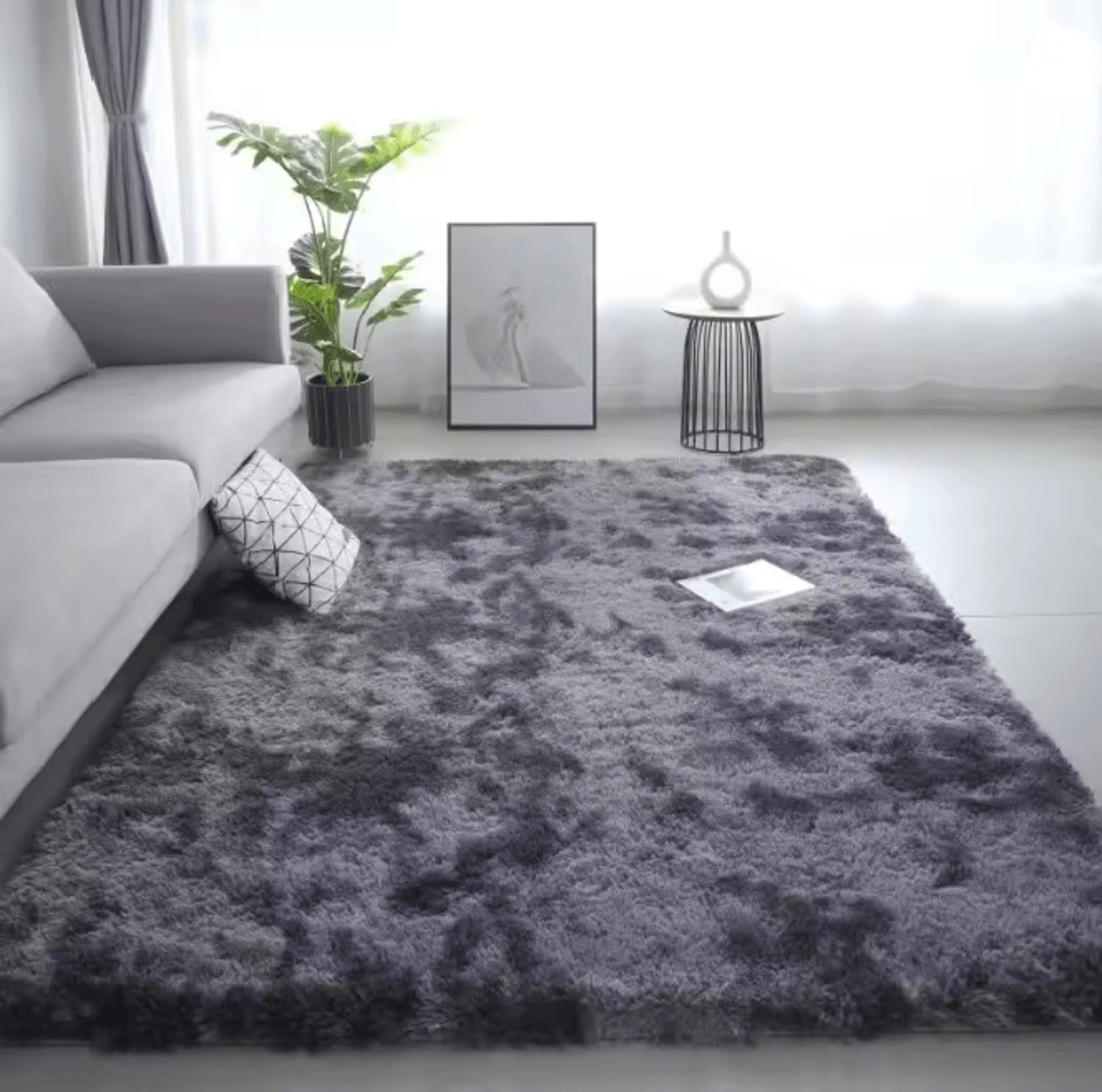 Tie Dye Soft Washable Non Slip Bedroom Rug 3