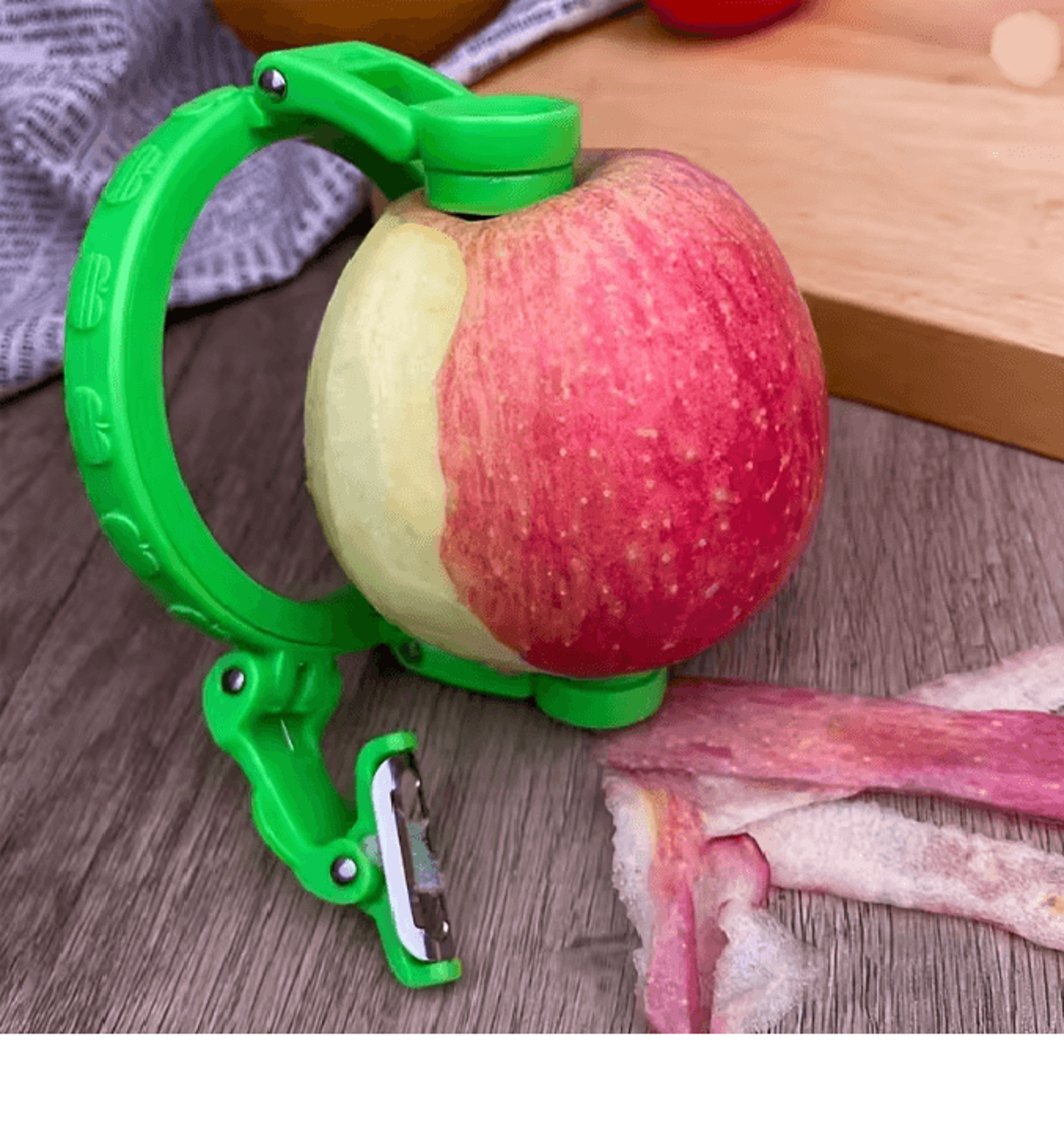Rotating Quick Peel Fruit Peeler With Non Slip Grip 3