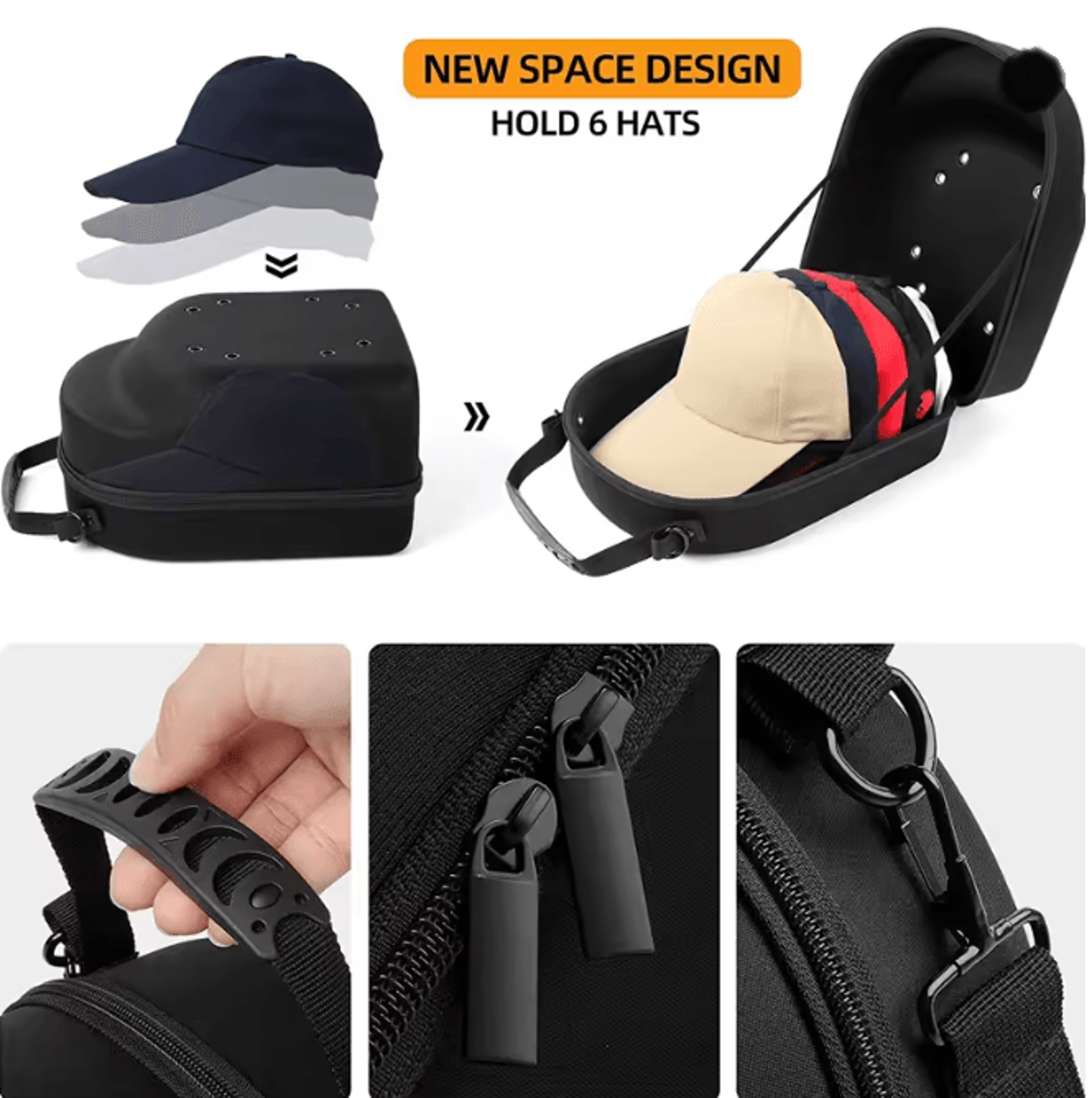 Portable Hard Shell Hat Travel Carrier Case 1