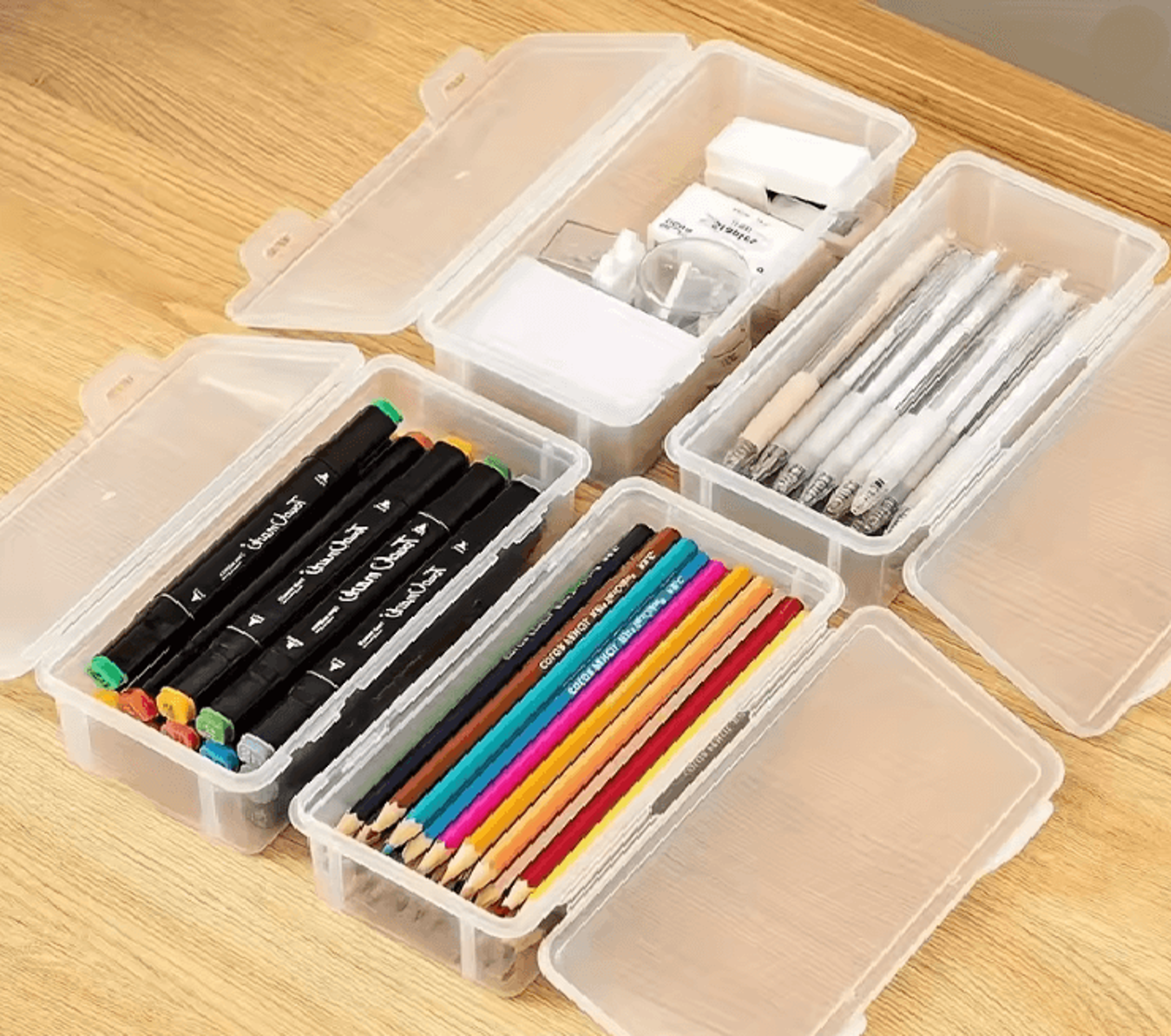 Clear Plastic Storage Box With Hinged Lid 0