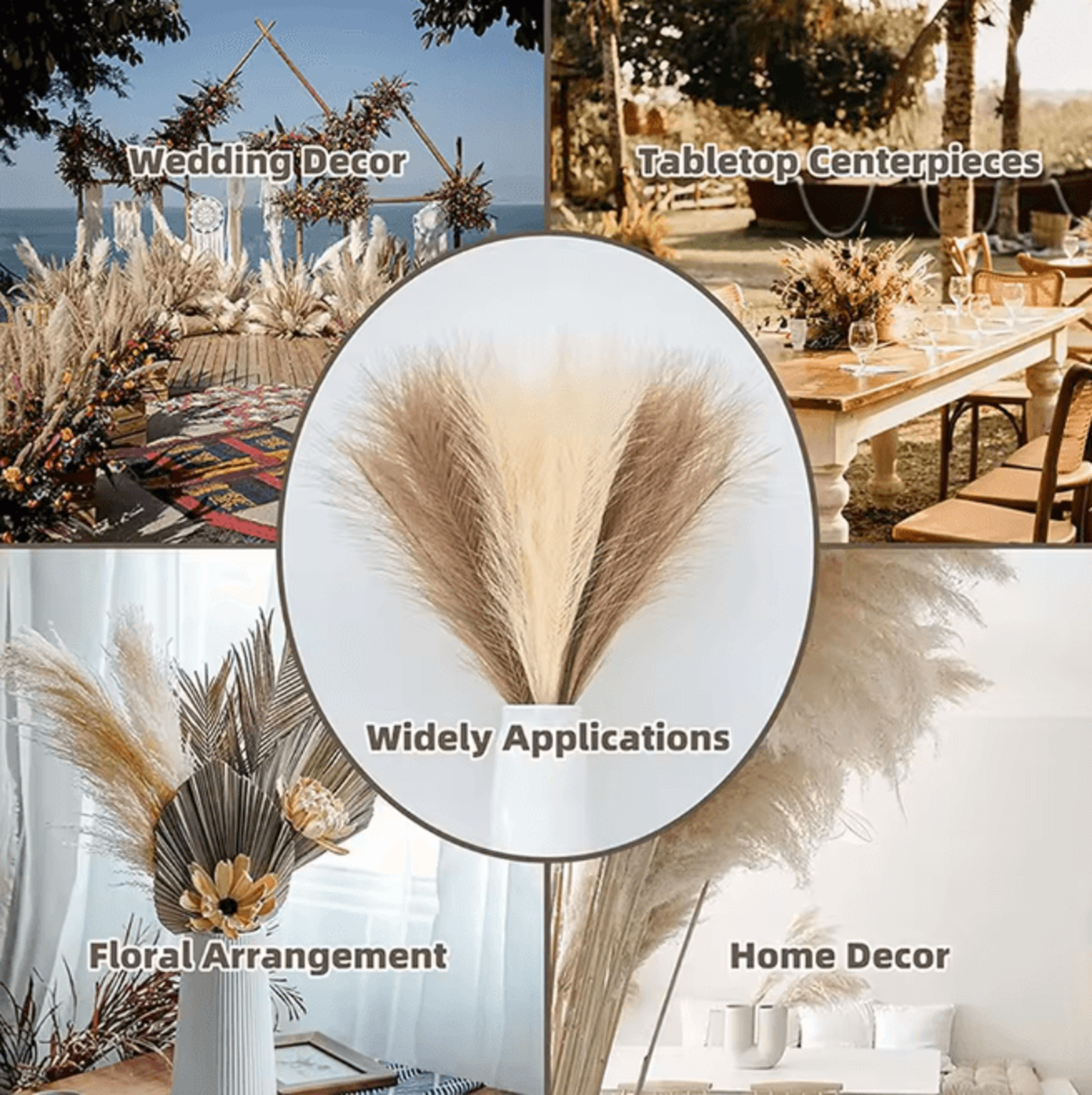 Fluffy Pampas Grass Stems For Boho Home And Event Decor 3