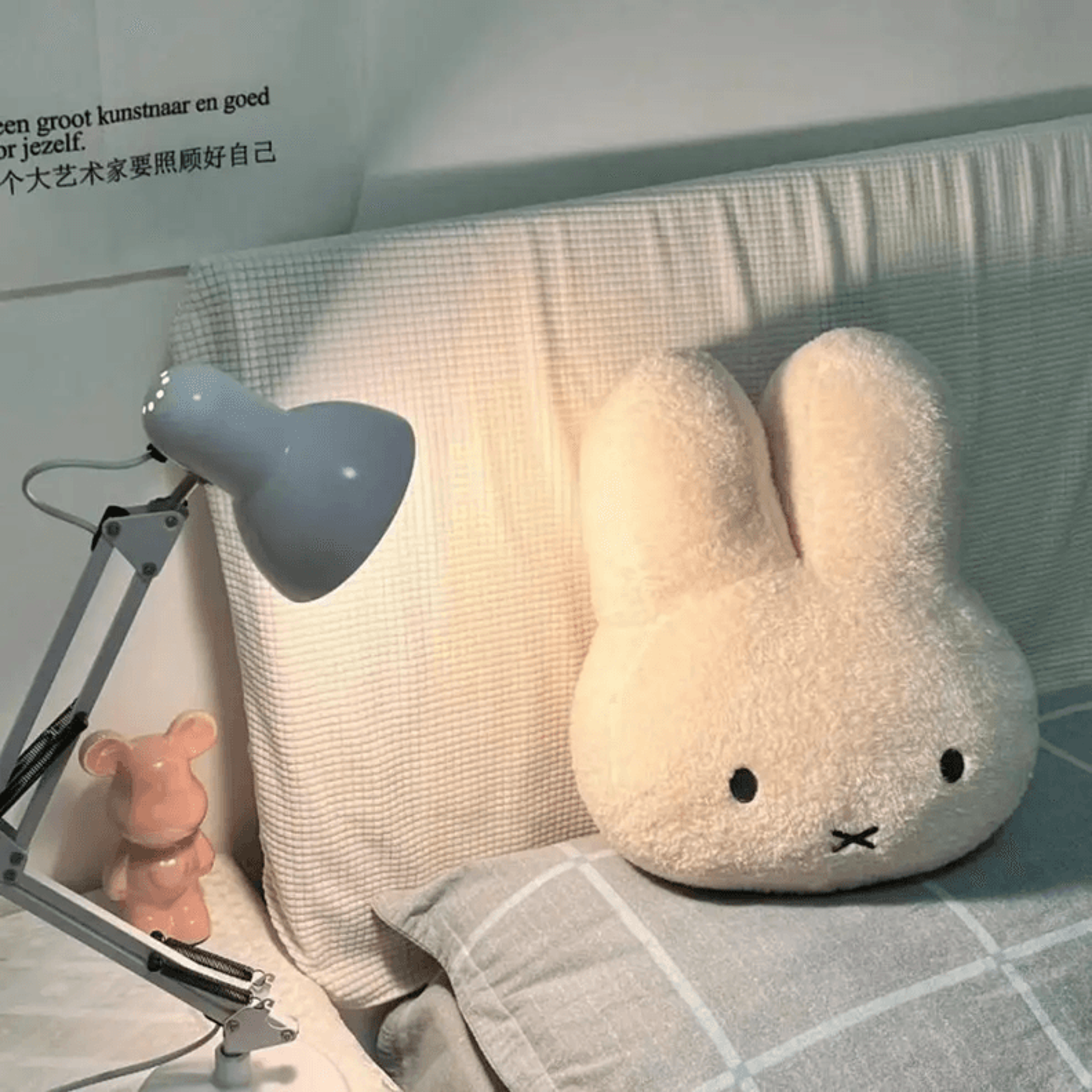 Cute Plush Bunny Pillow For Kids And Home Decor 0