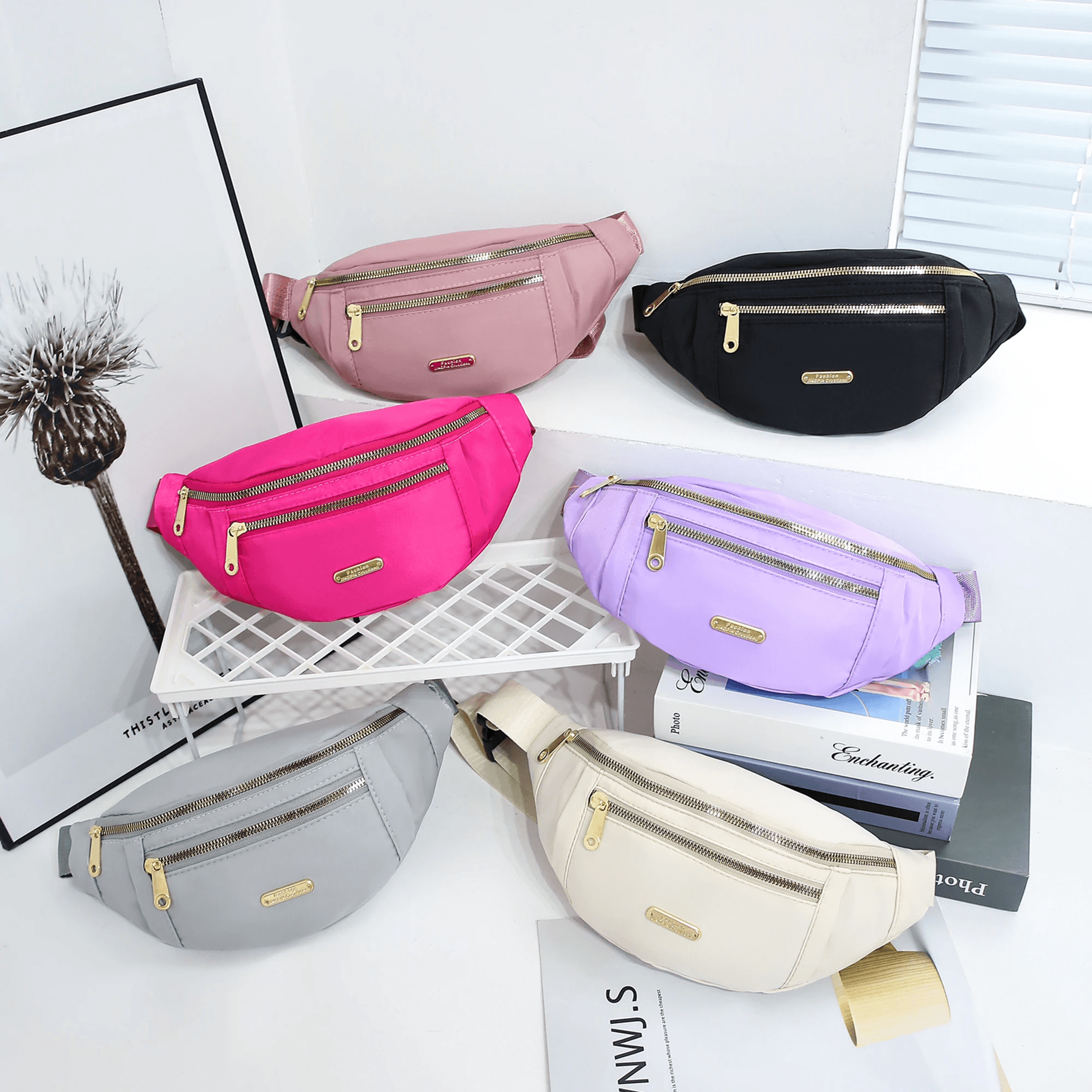 Women Multi Layer Sports Waist Bag For Outdoor Activities 0