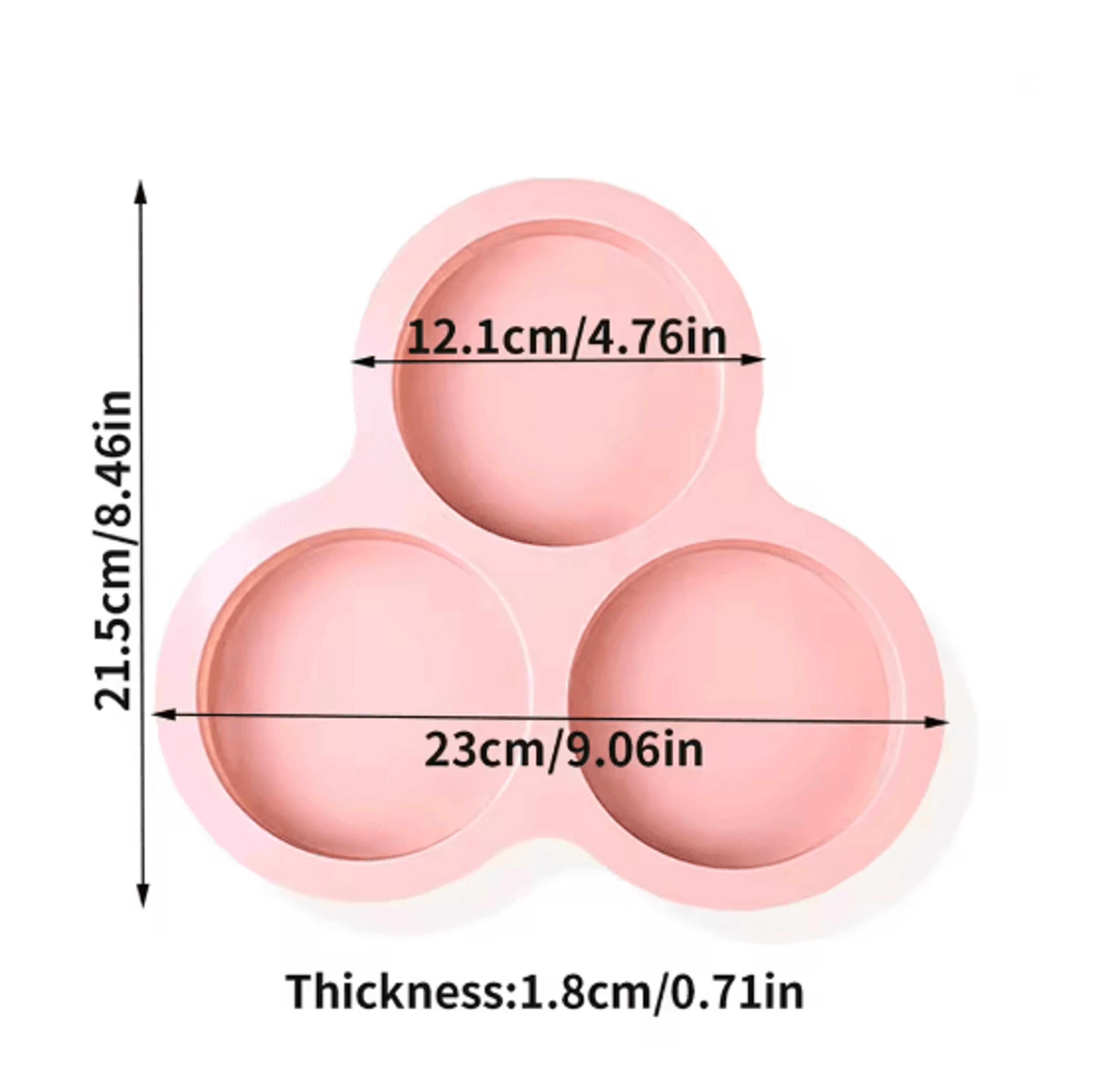 Silicone Three Cavity Air Fryer Egg Mold 4