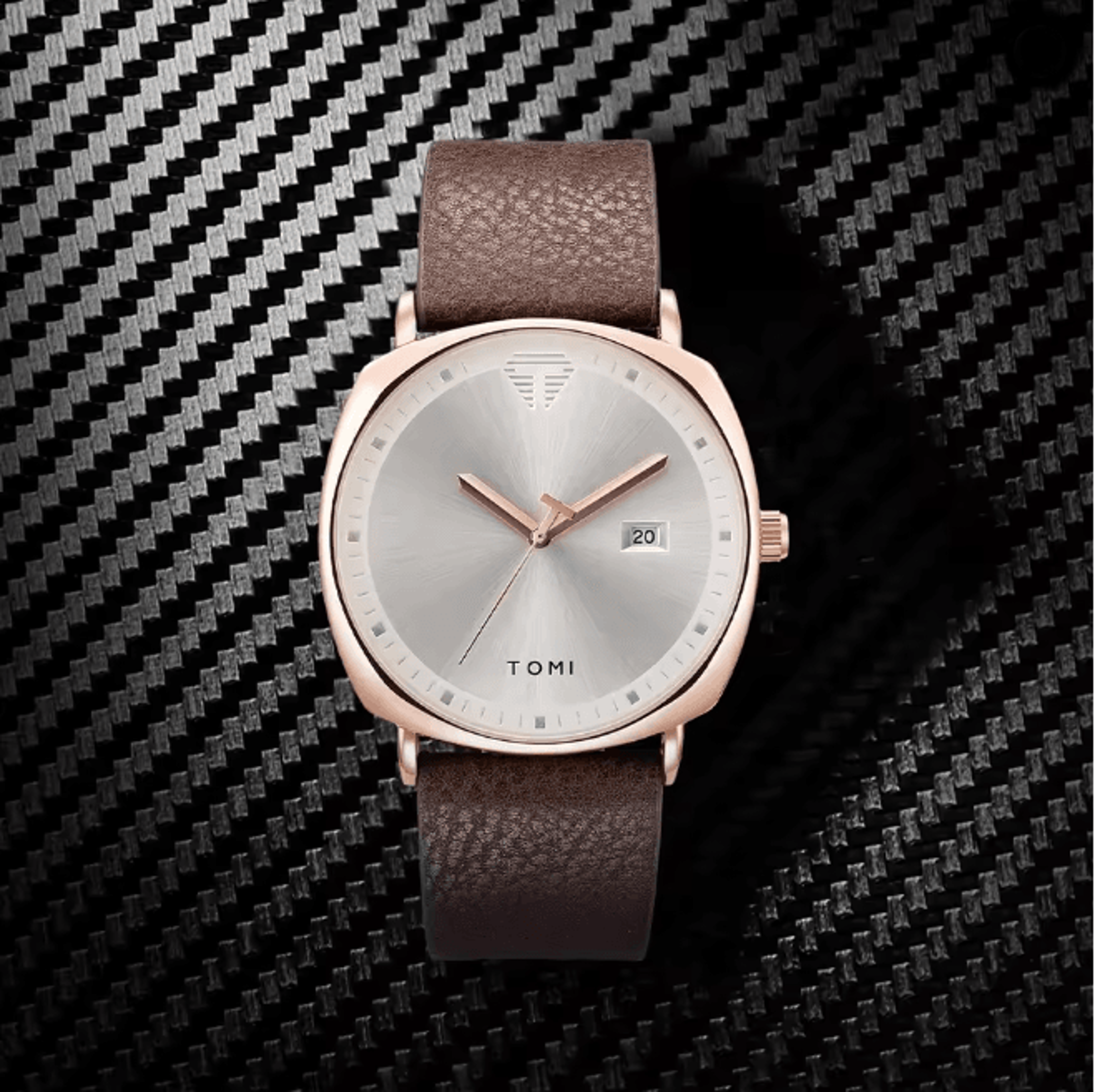 Tomi Mens Minimalist Leather Watch 5