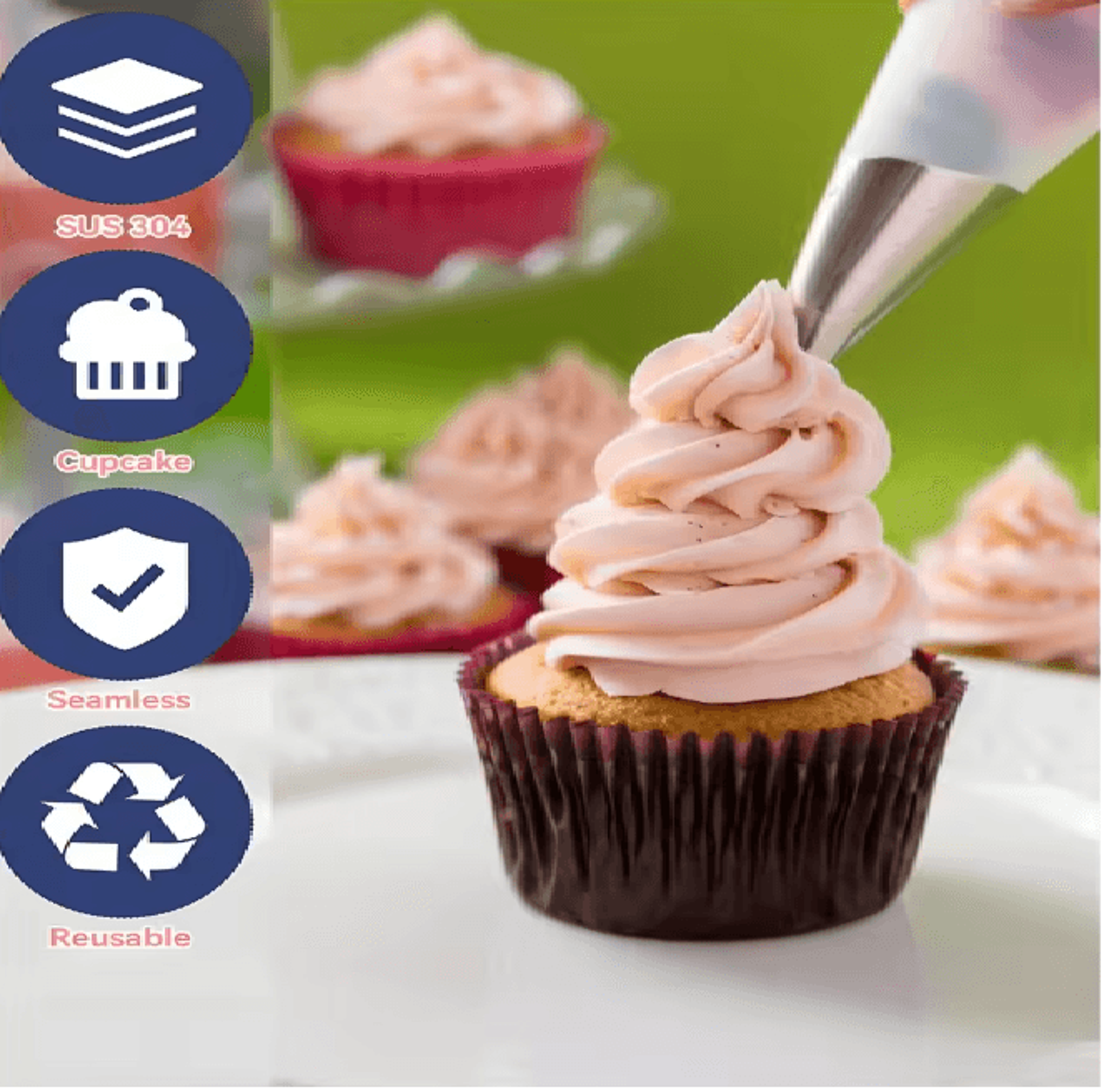 Stainless Steel Cake Piping Nozzles Set 1