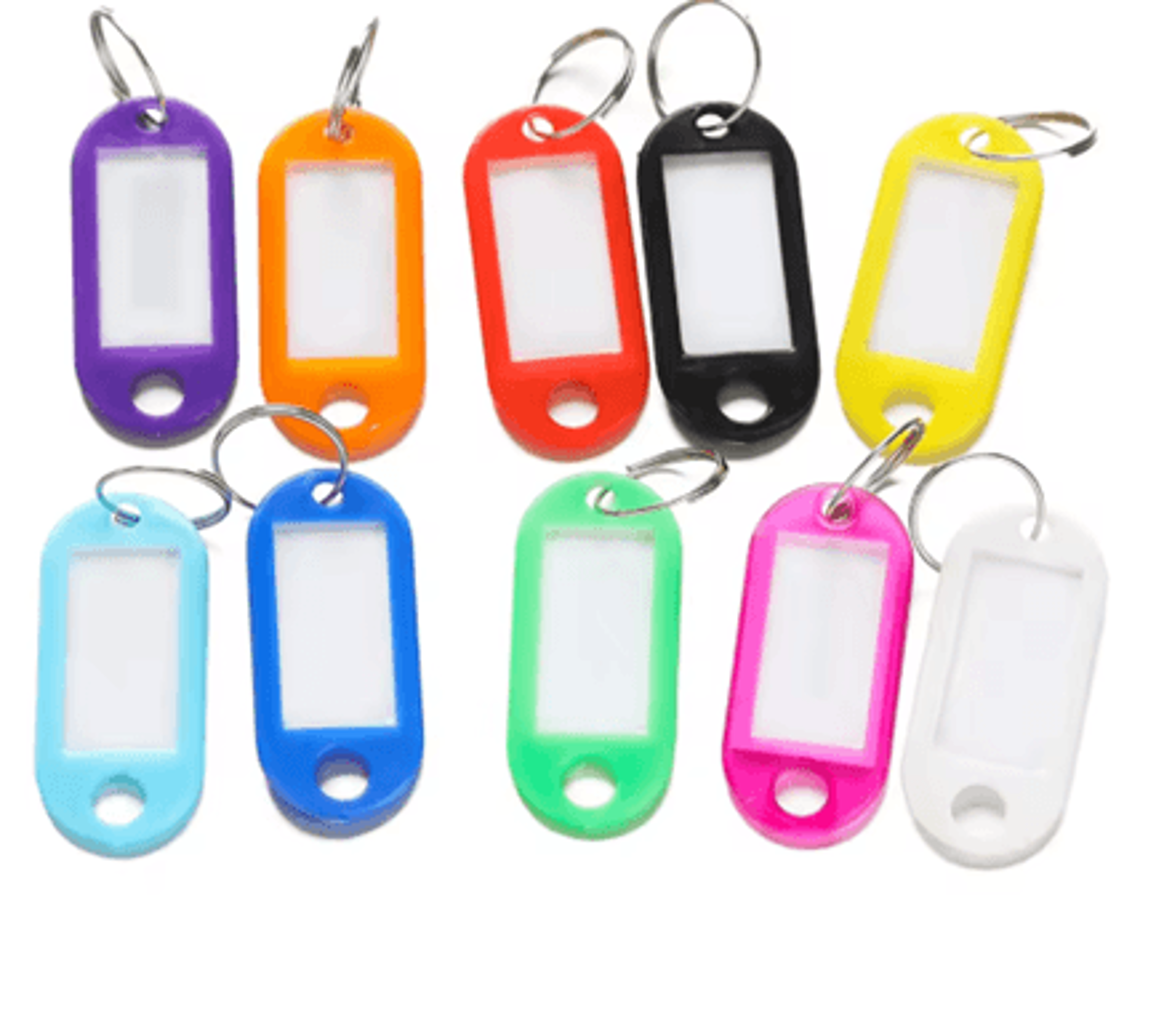 Color Plastic Key Tag Set 8