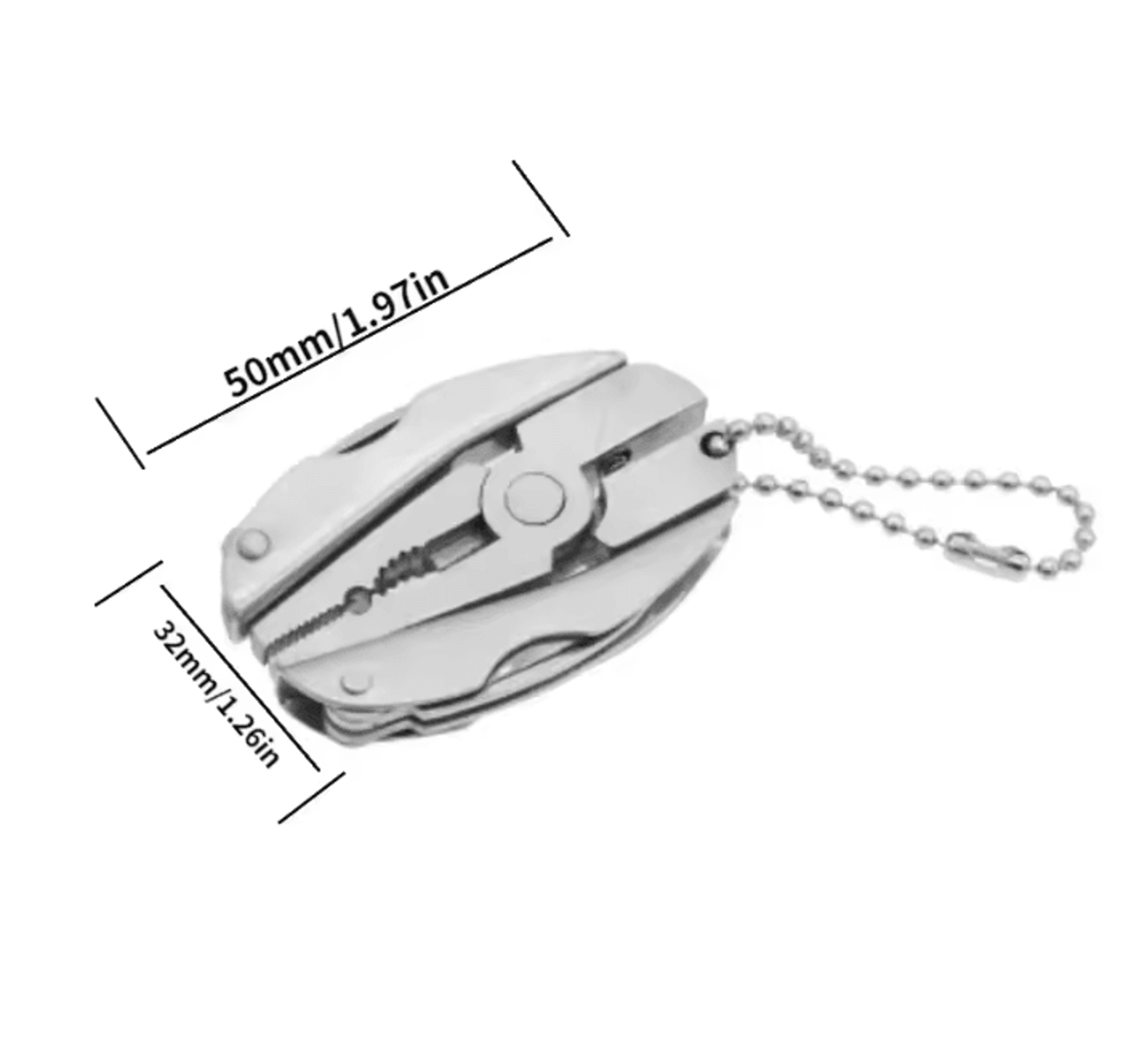 Portable Stainless Steel Multi Tool Keychain 1