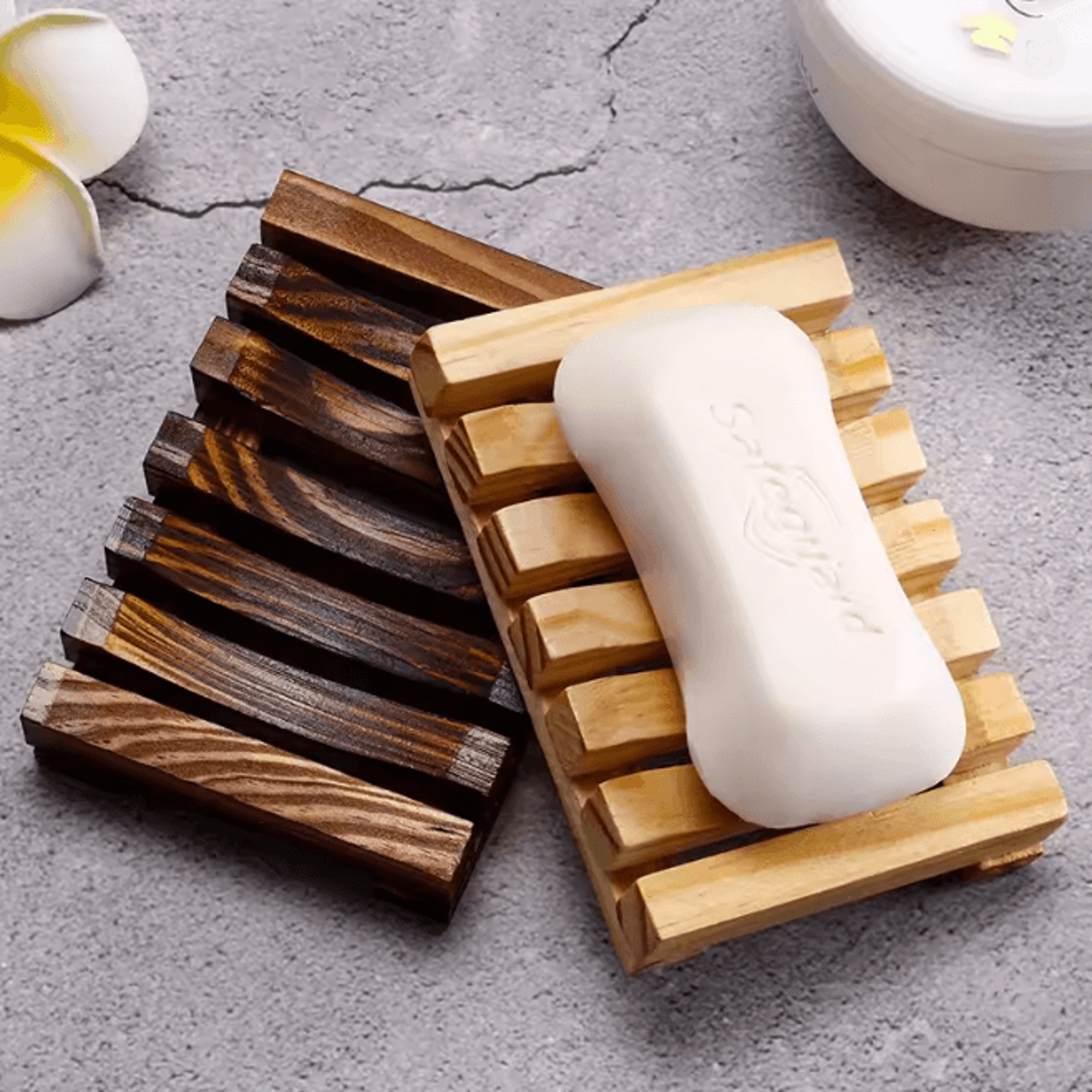 Natural Bamboo Soap Holder Tray 0