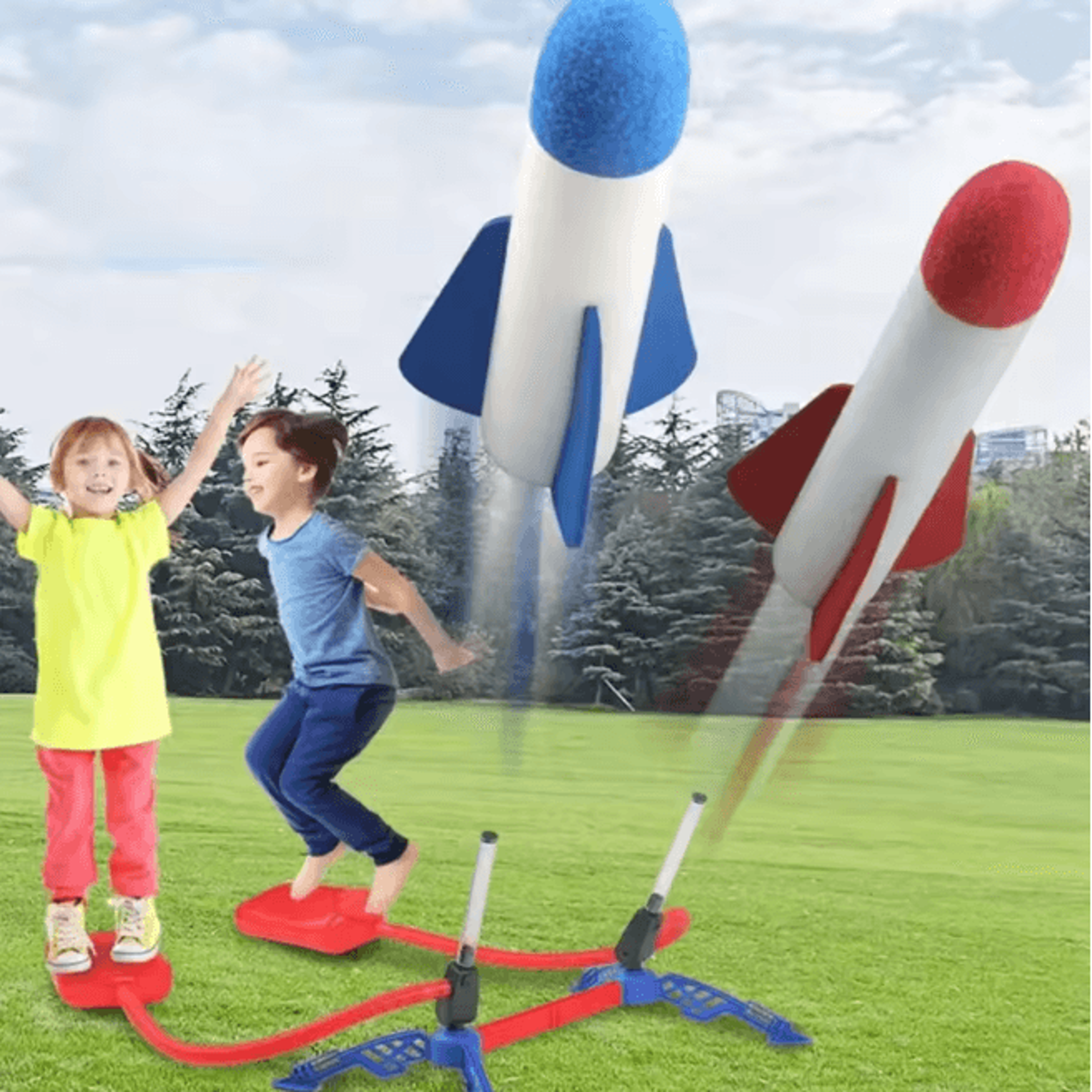 Kids Air Powered Rocket Launcher 0