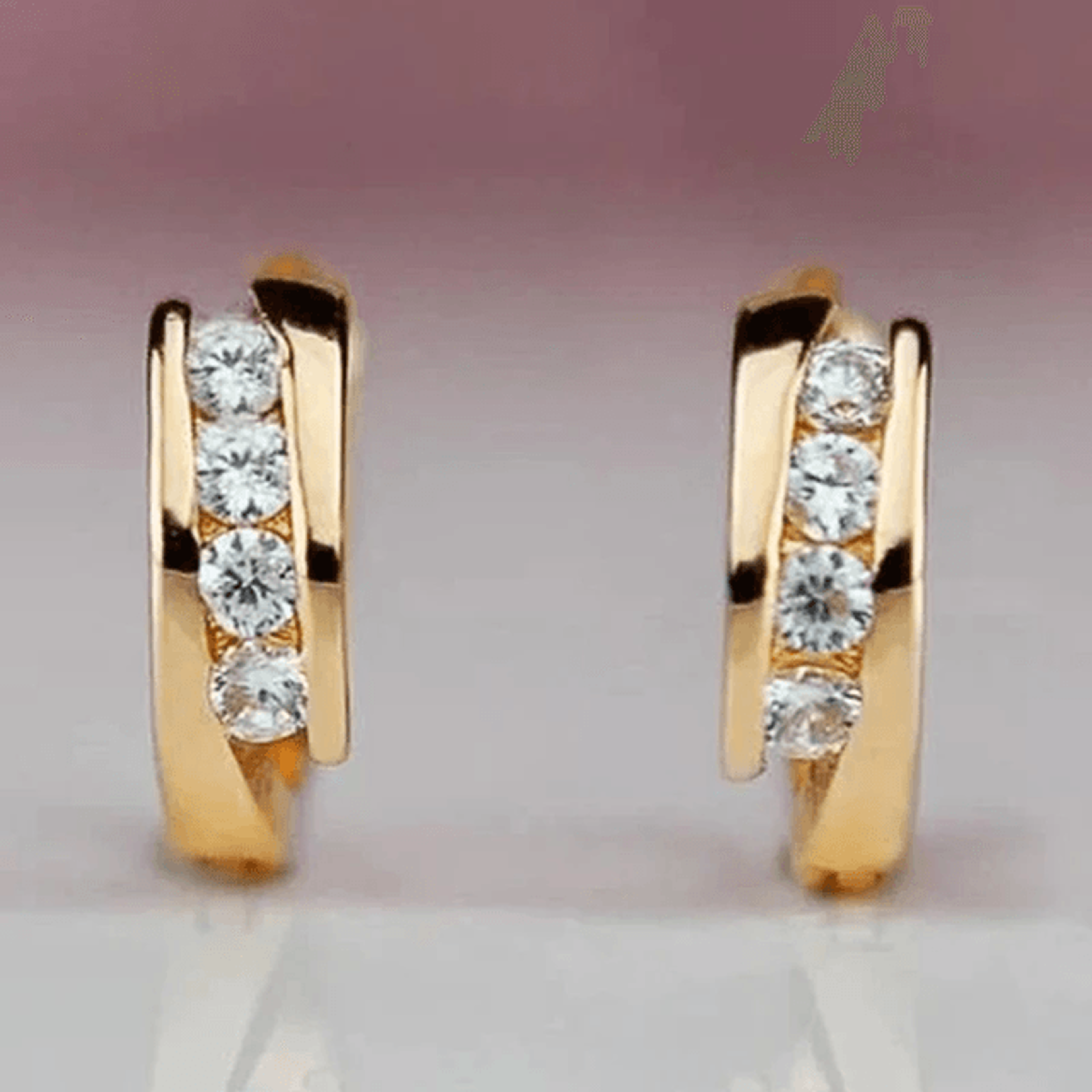 LumiCurve Gold Hoop Earrings 2