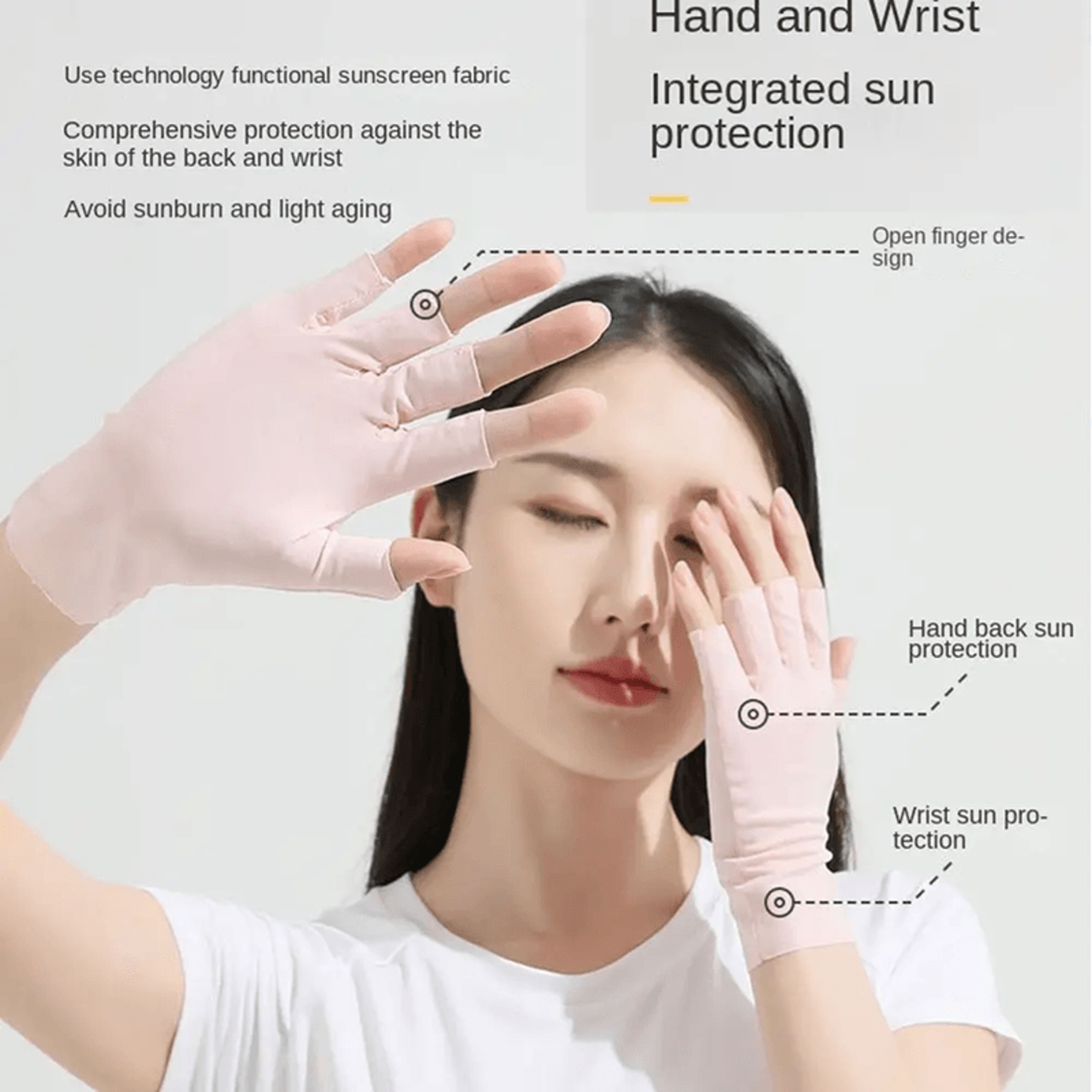 UV Protection Nail Art Gloves 2