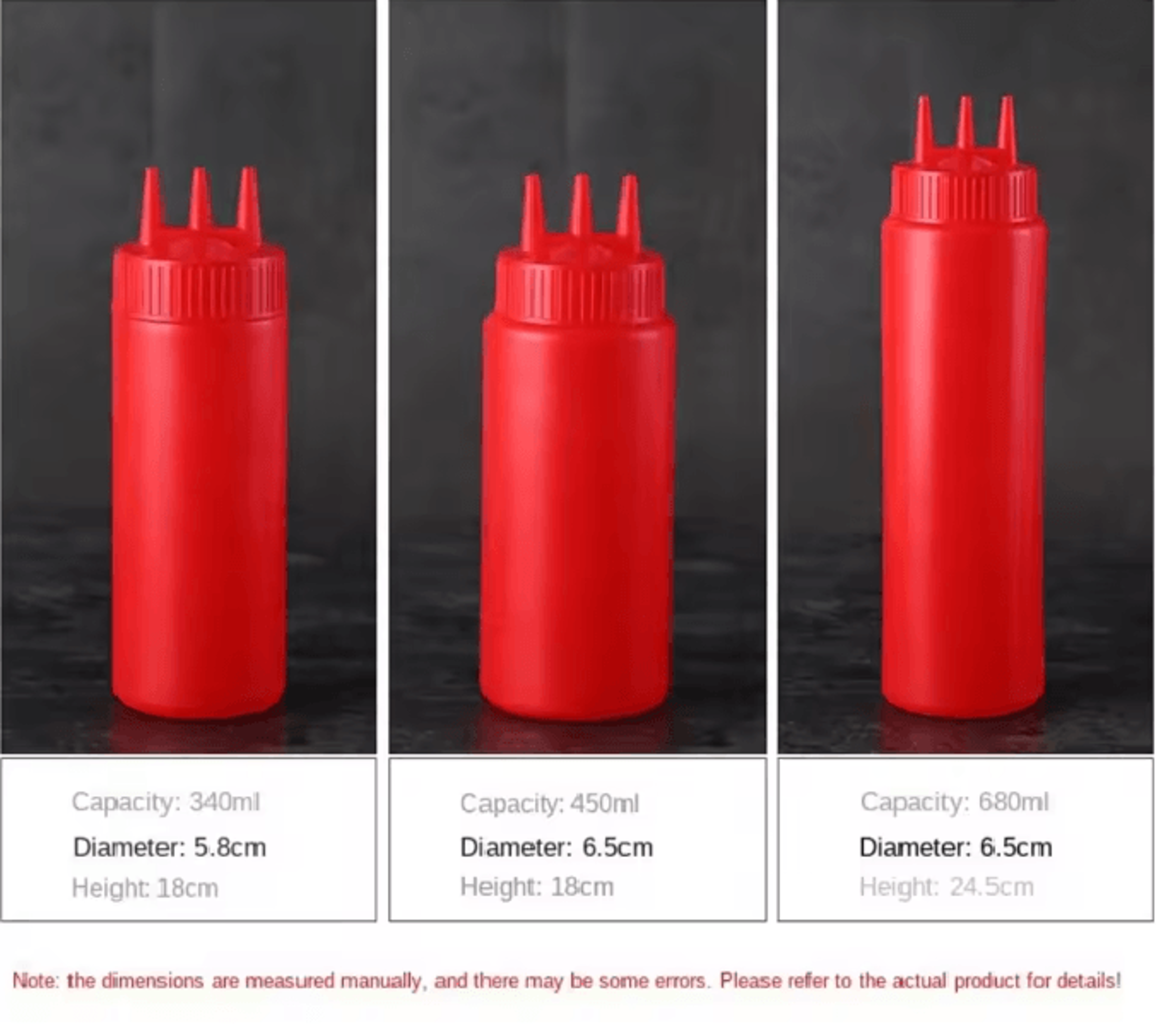 Squeezable Sauce Bottle With Nozzles 2
