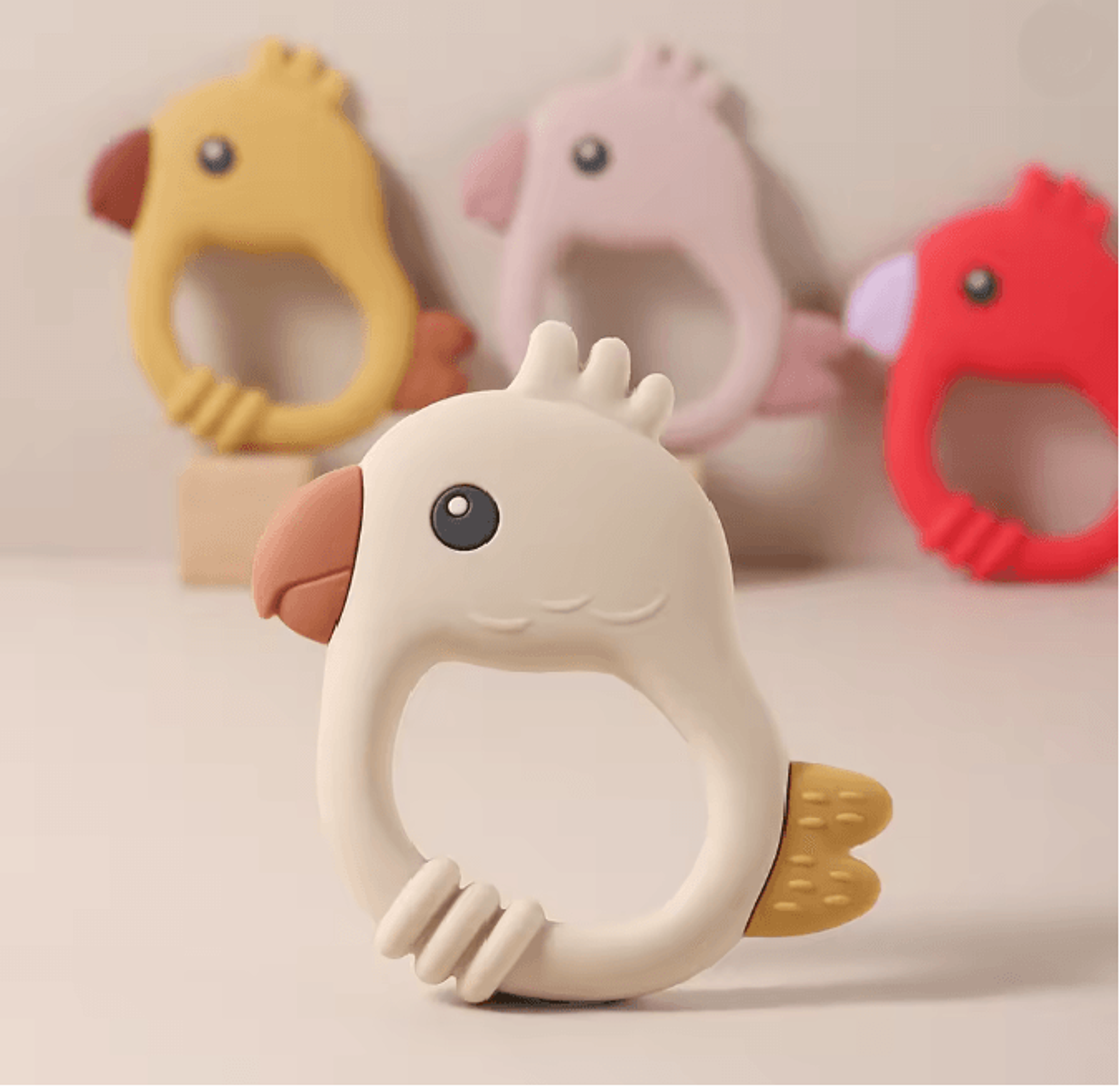 Parrot Silicone Baby Teether 0