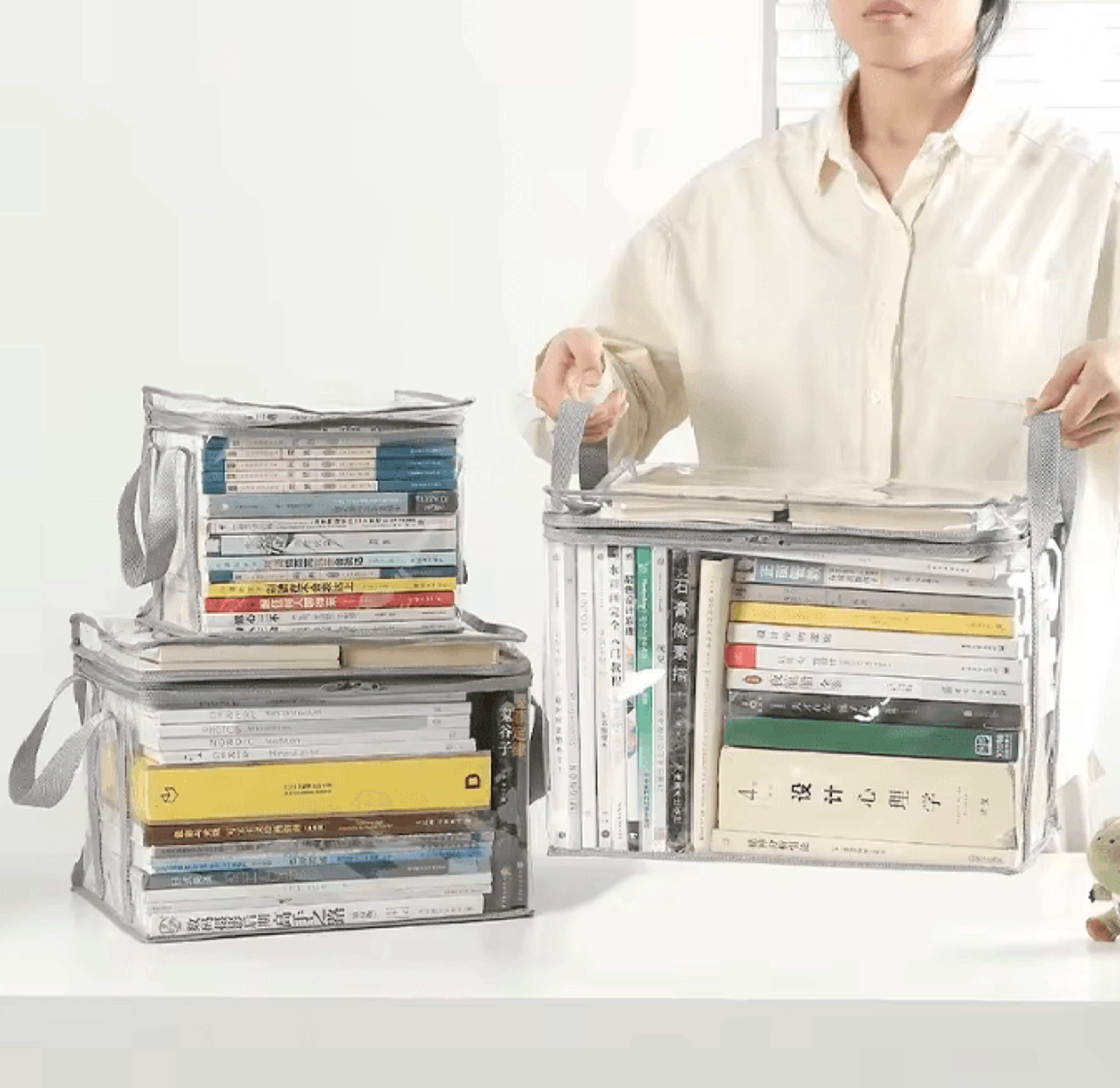 Foldable Book Organizer Box For Home And Dorm Rooms 2