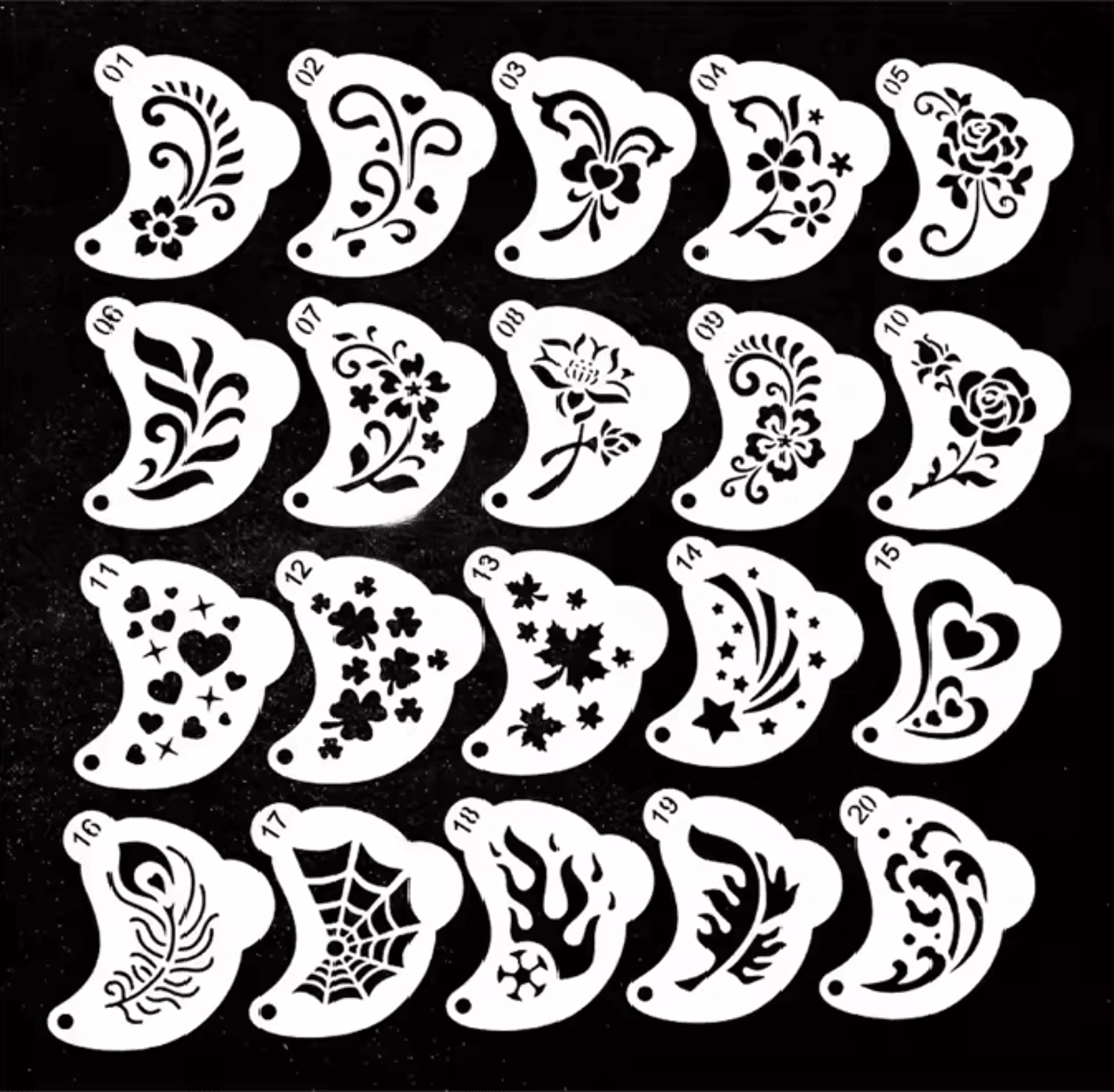 Reusable Face Painting Stencil Set For Kids And Creative Projects 3