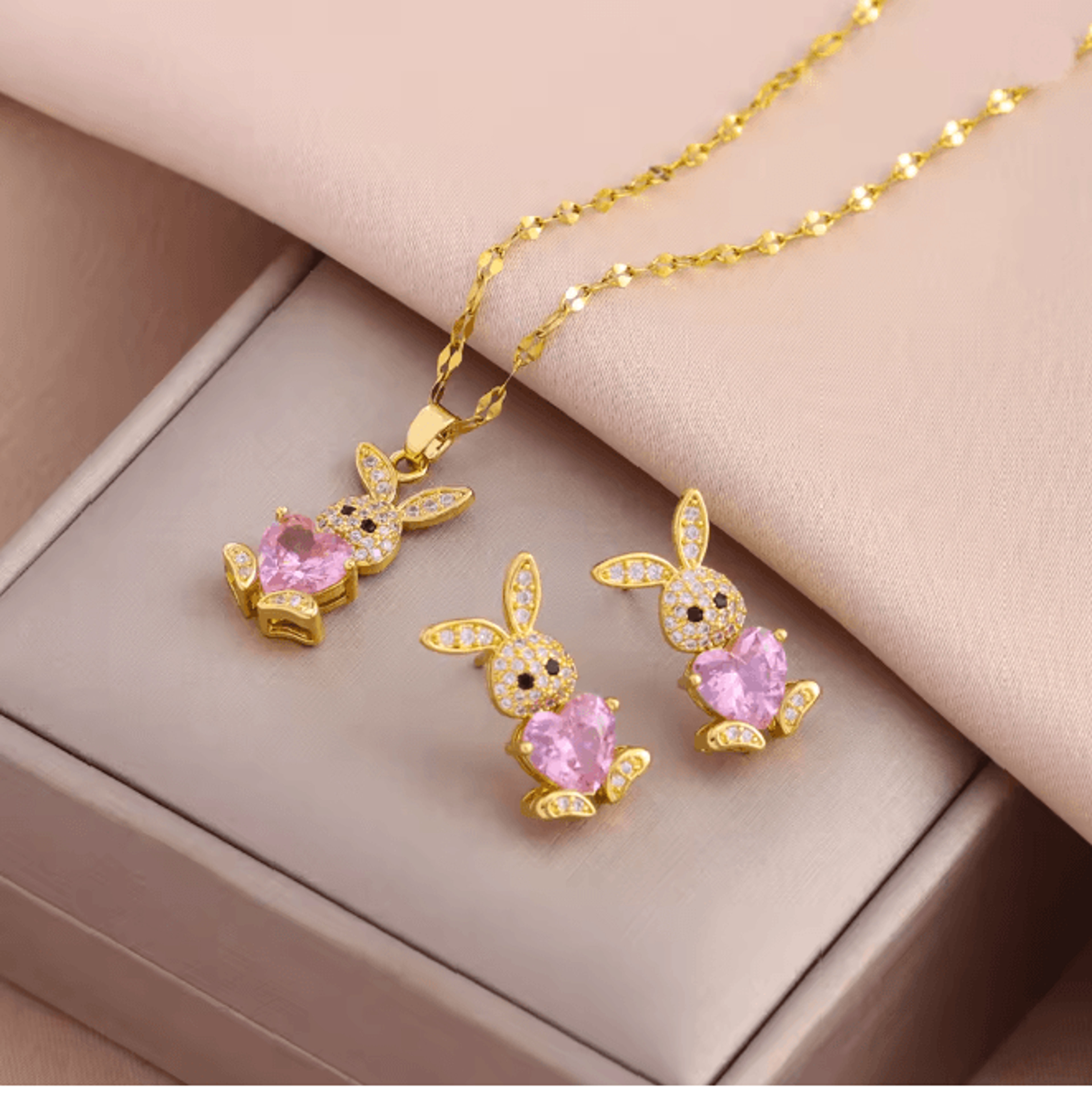 BunnyGleam Stainless Steel Jewelry Set 5