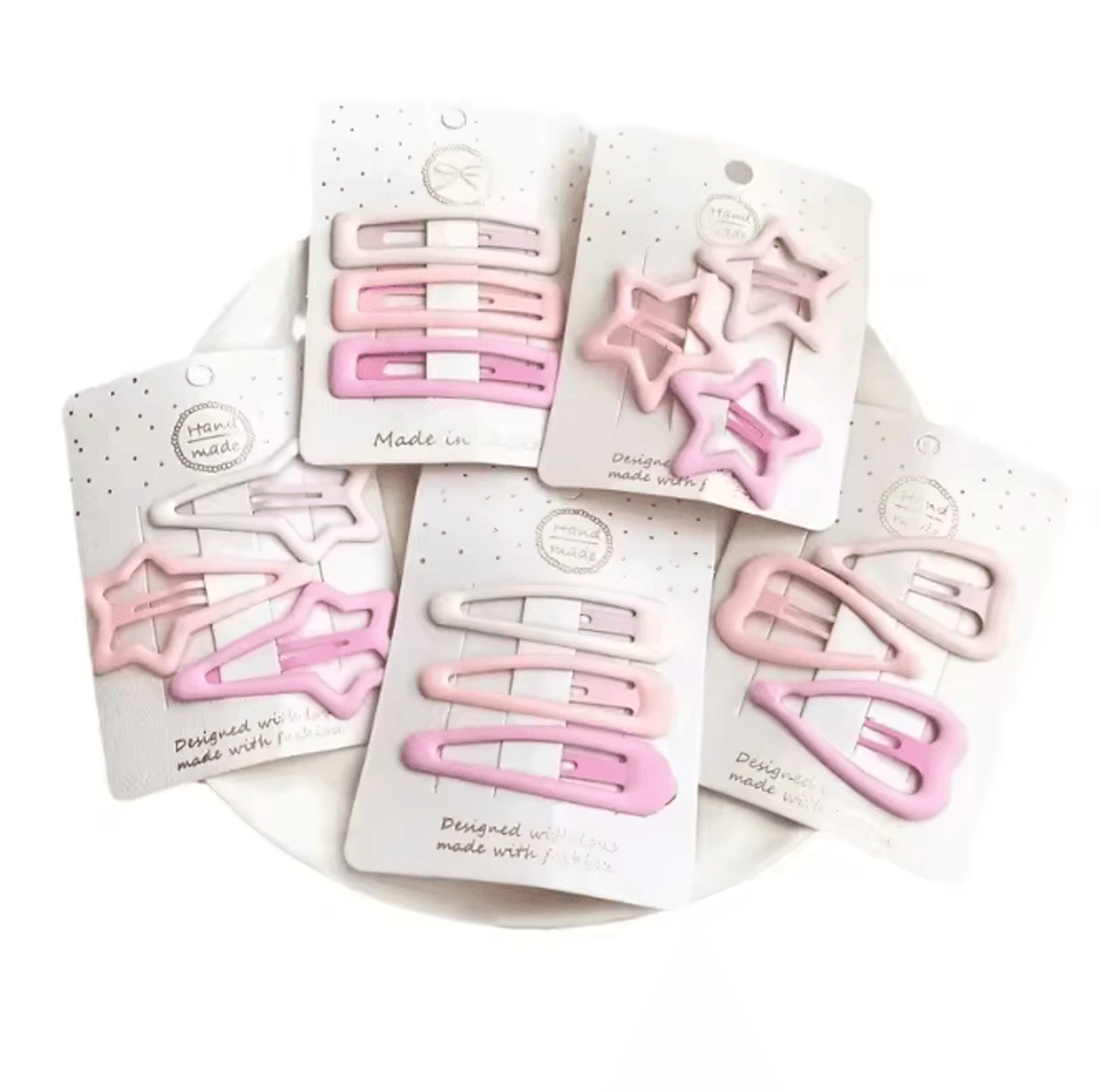 Frosted Star Mini Hair Clips Set 3