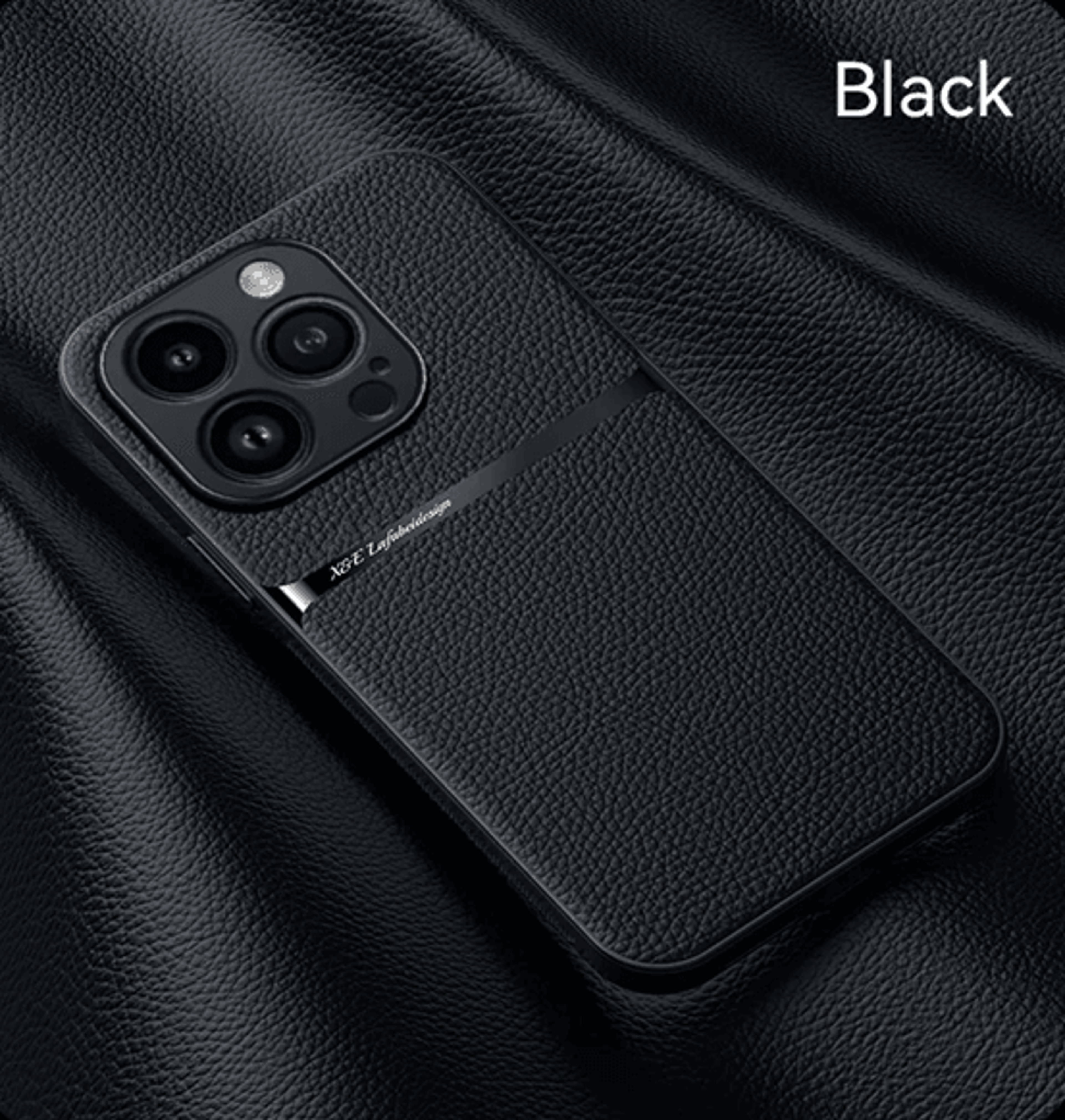 Magnetic Leather Car Mount Case For IPhone Soft Back Protective Cover 3