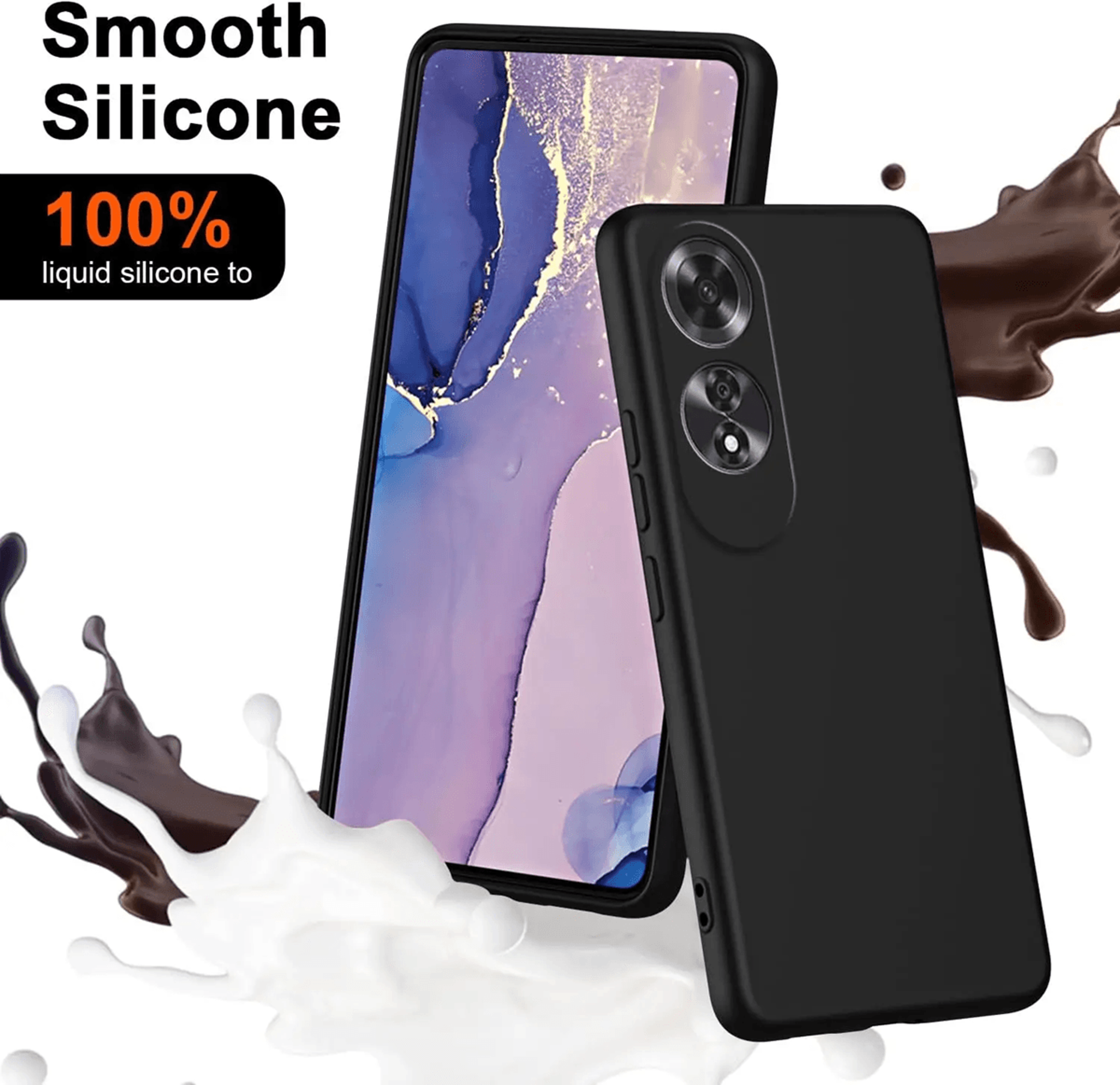 Flexible Liquid Silicone TPU Case For OPPO Soft Touch Shockproof Cover 1