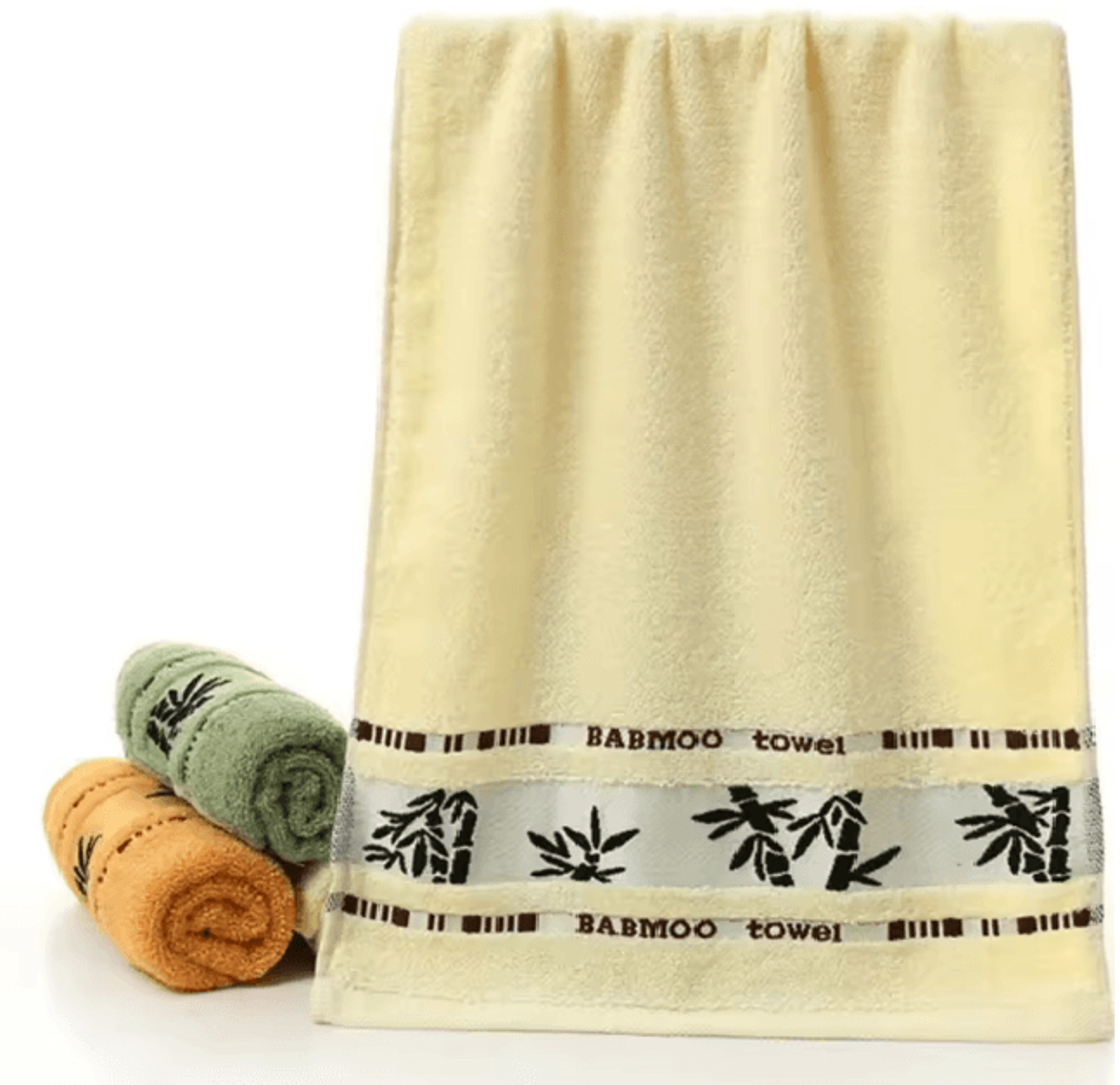 BambooSoft Luxury Bath Towel Set Thick Absorbent Bamboo Fiber Towels 4