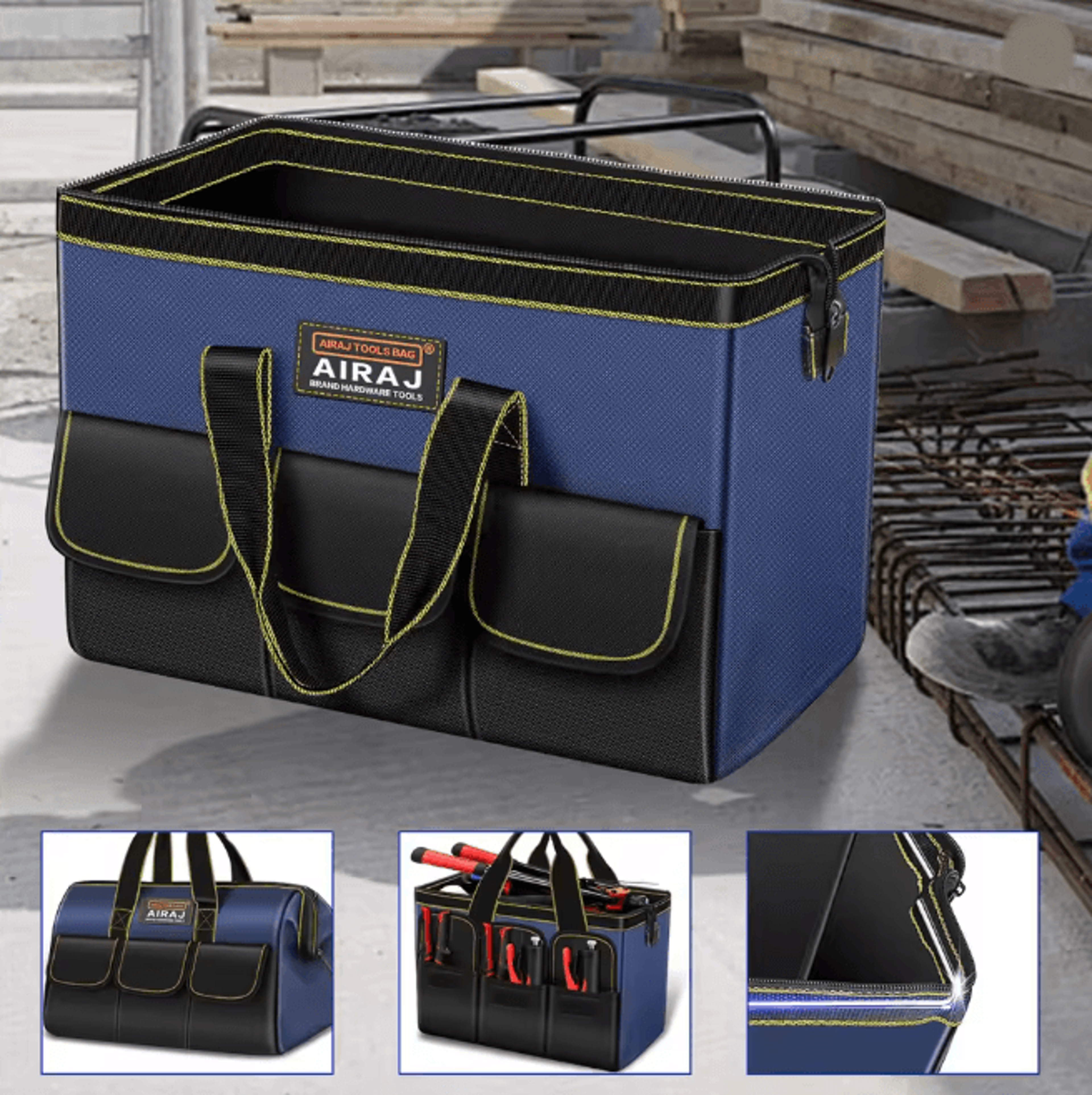 AIRAJ ProGuard Heavy Duty Tool Bag Waterproof Electrician Storage Organizer 2