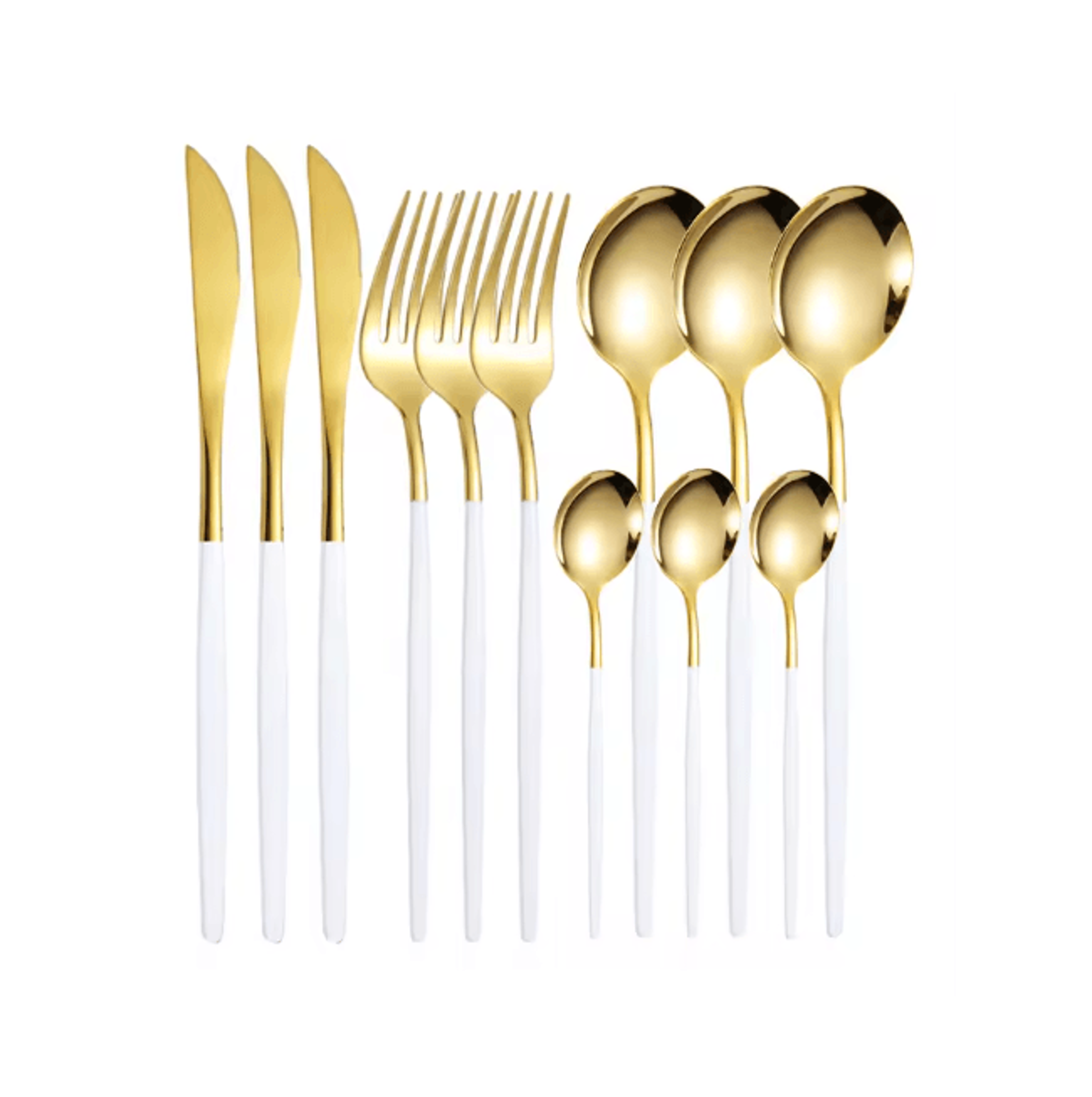 ElegancePro Stainless Steel Cutlery Set 12 Piece Steak Knife Fork And Spoon Set 15
