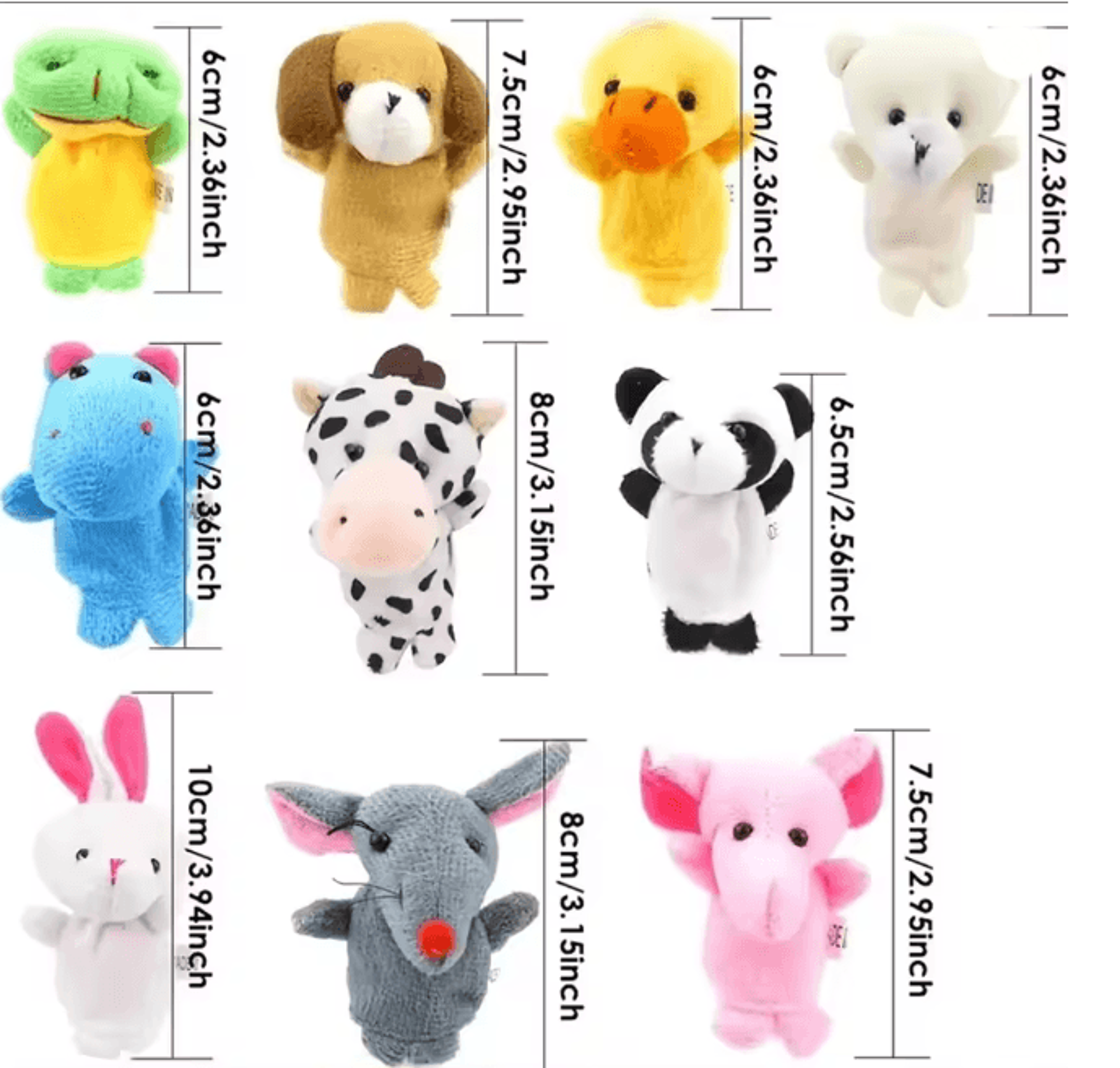 StorySoft Cartoon Finger Puppet Set Plush Hand Dolls For Kids 1